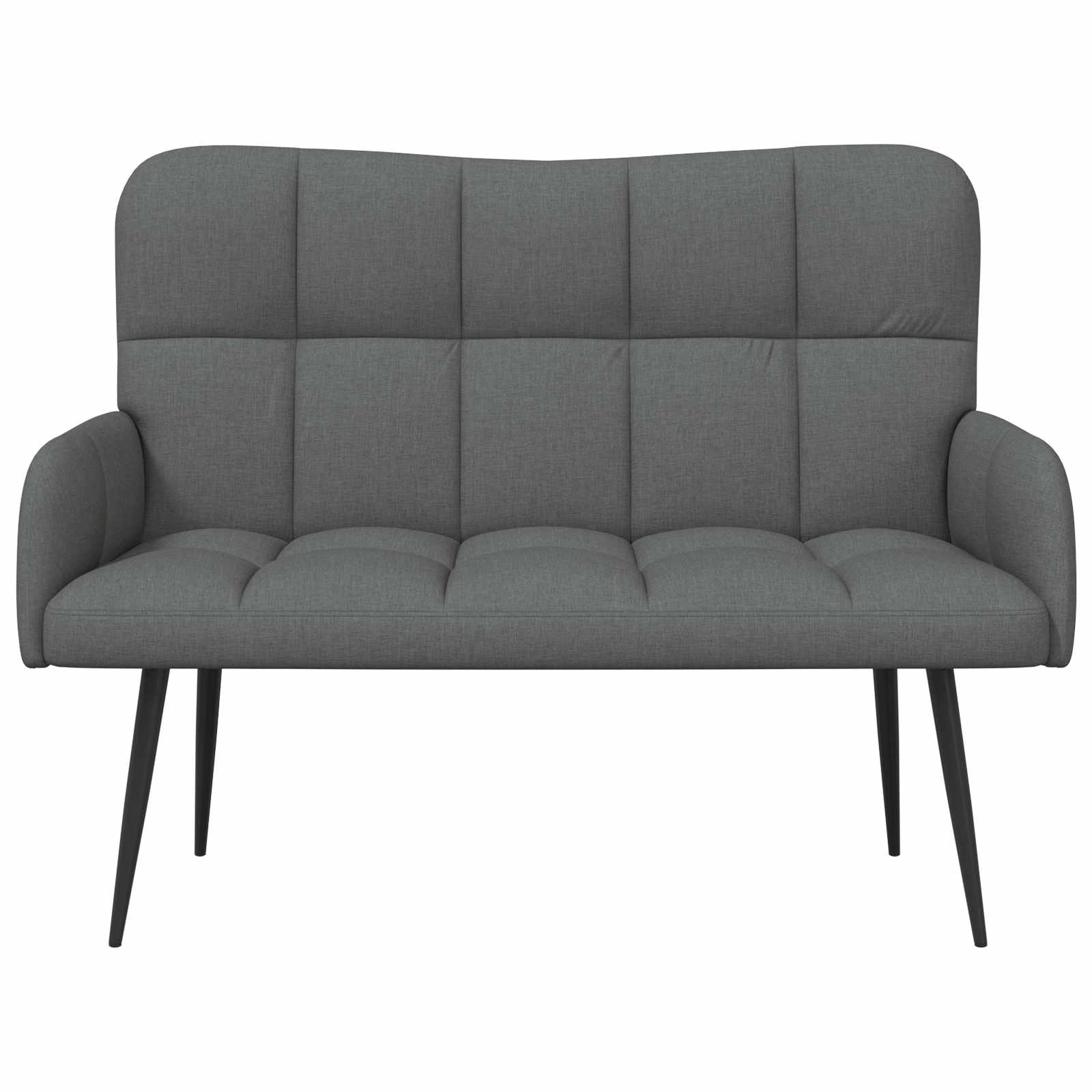 2-Sitzer Sofa Hellgrau 115 x 61 x 87 cm Stoff
