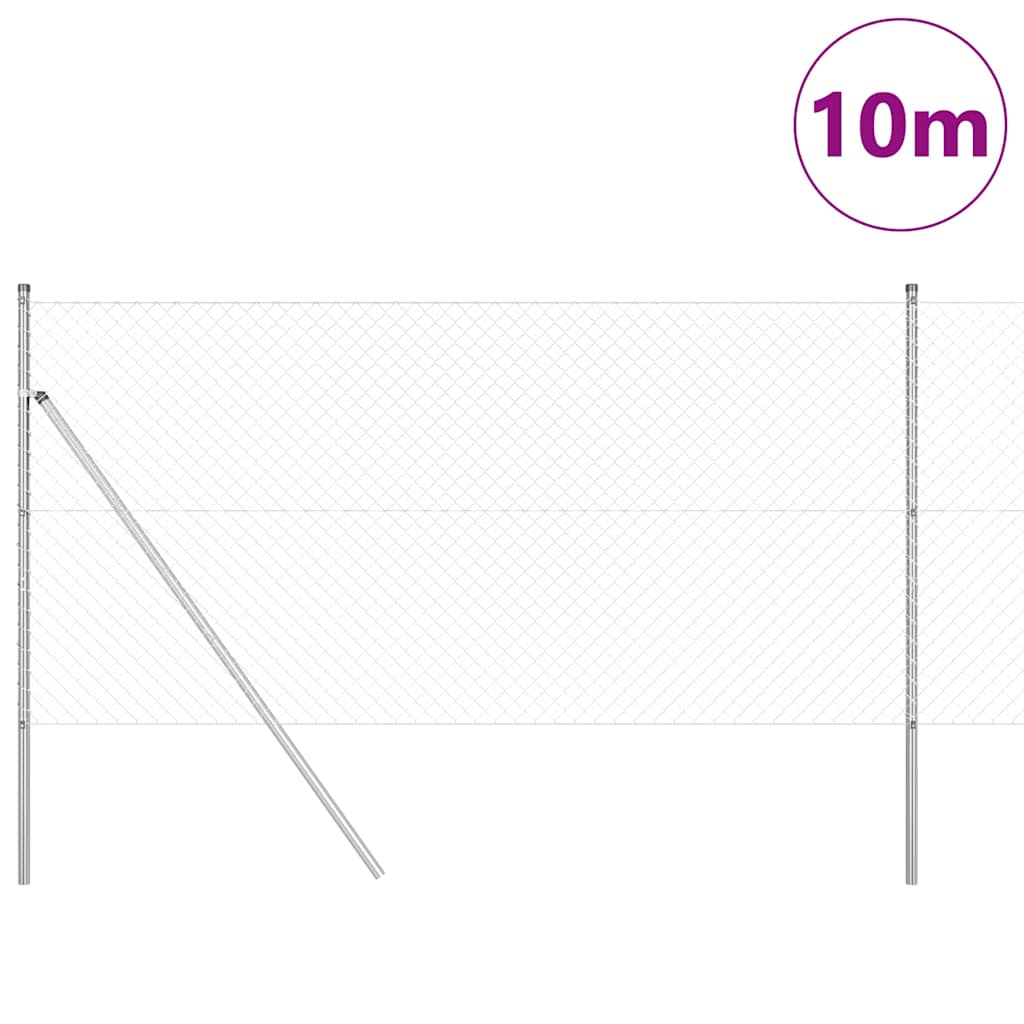 Outdoor Kettenglied-Zaun Erdfixierung 10 x 0,4 m Grün Netz