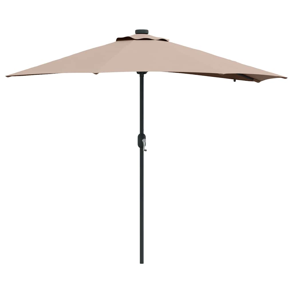 Garten-Sonnenschirm Sand 294 x 150 x 223 cm Polyester und Stahl