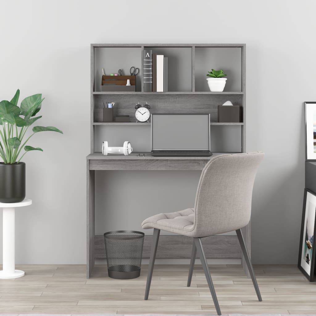 Schreibtisch mit Regal Weiß 102x45x148 cm Holzwerkstoff