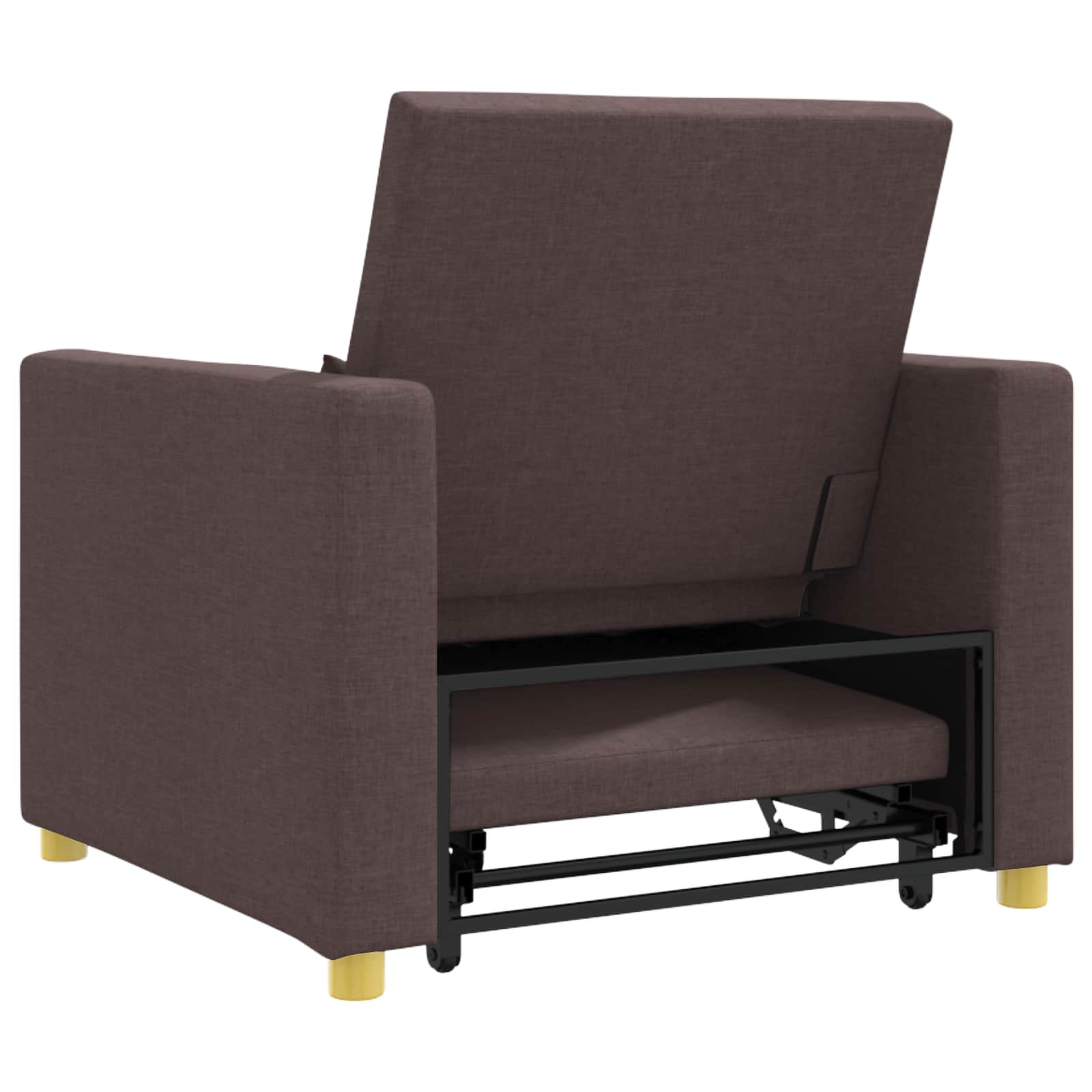 Ausziehbare Schlafcouch Einzel Hellgrau 90 x 165 x 87 cm Stoff