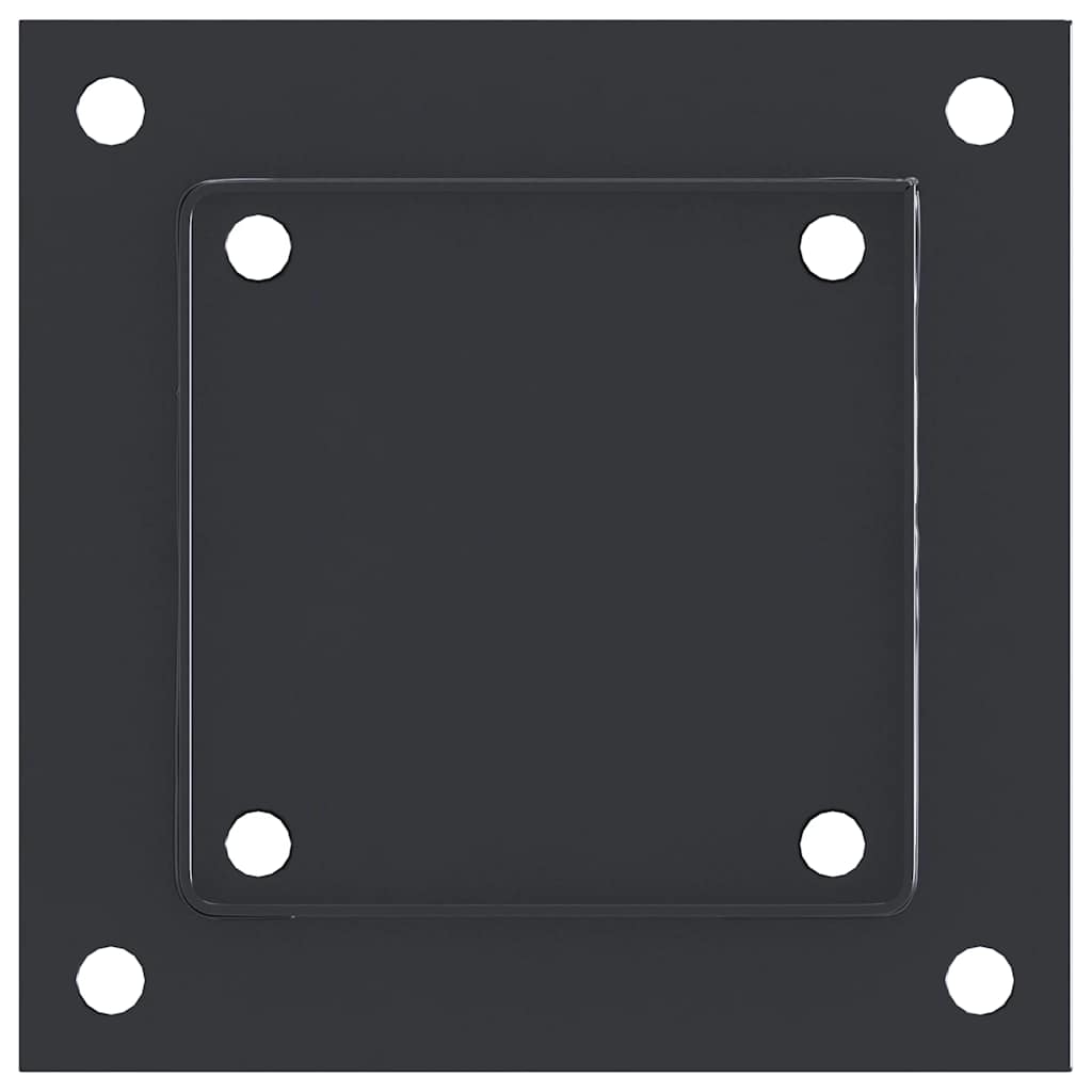 Pfostenträger Quadratisch 4Stk. Silber 46x46mm Verzinkter Stahl