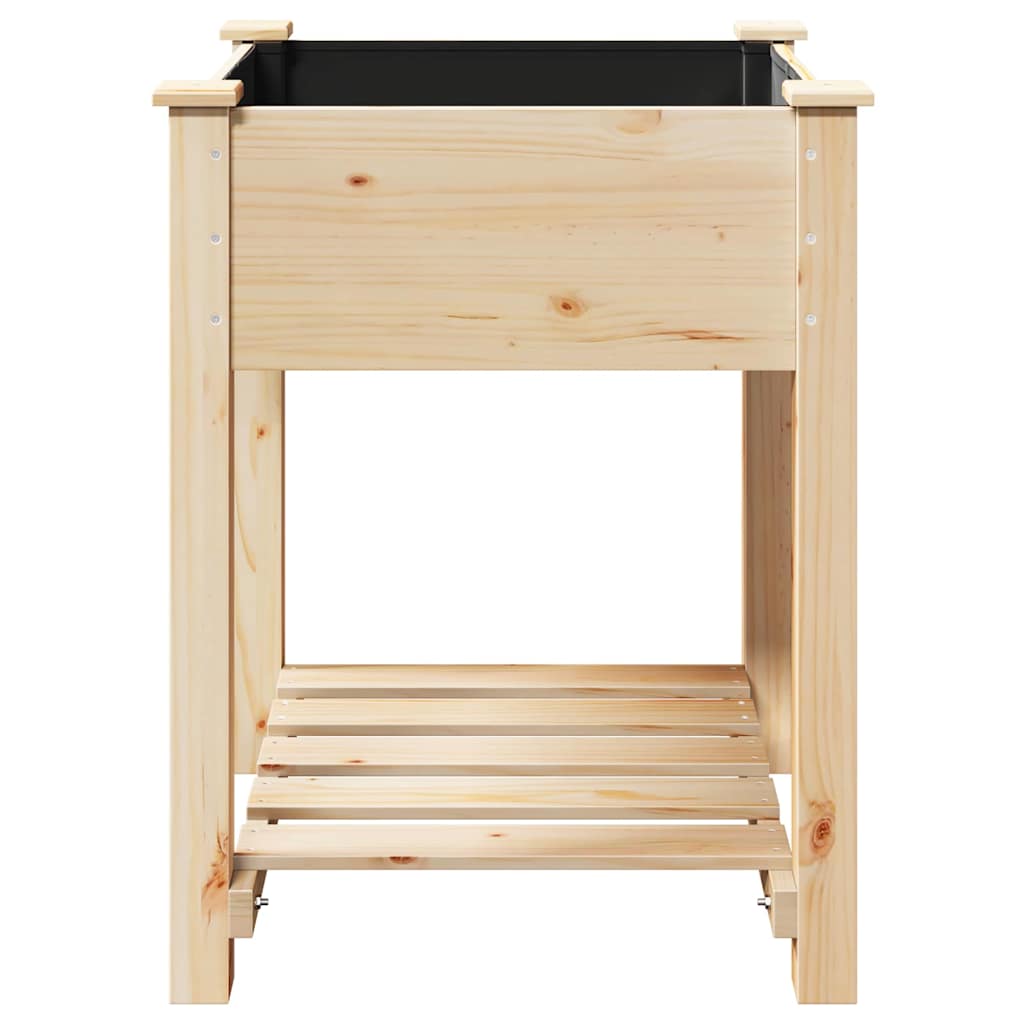 Garten-Pflanzgefäß mit Regal Beige 45 x 45 x 76,5 cm