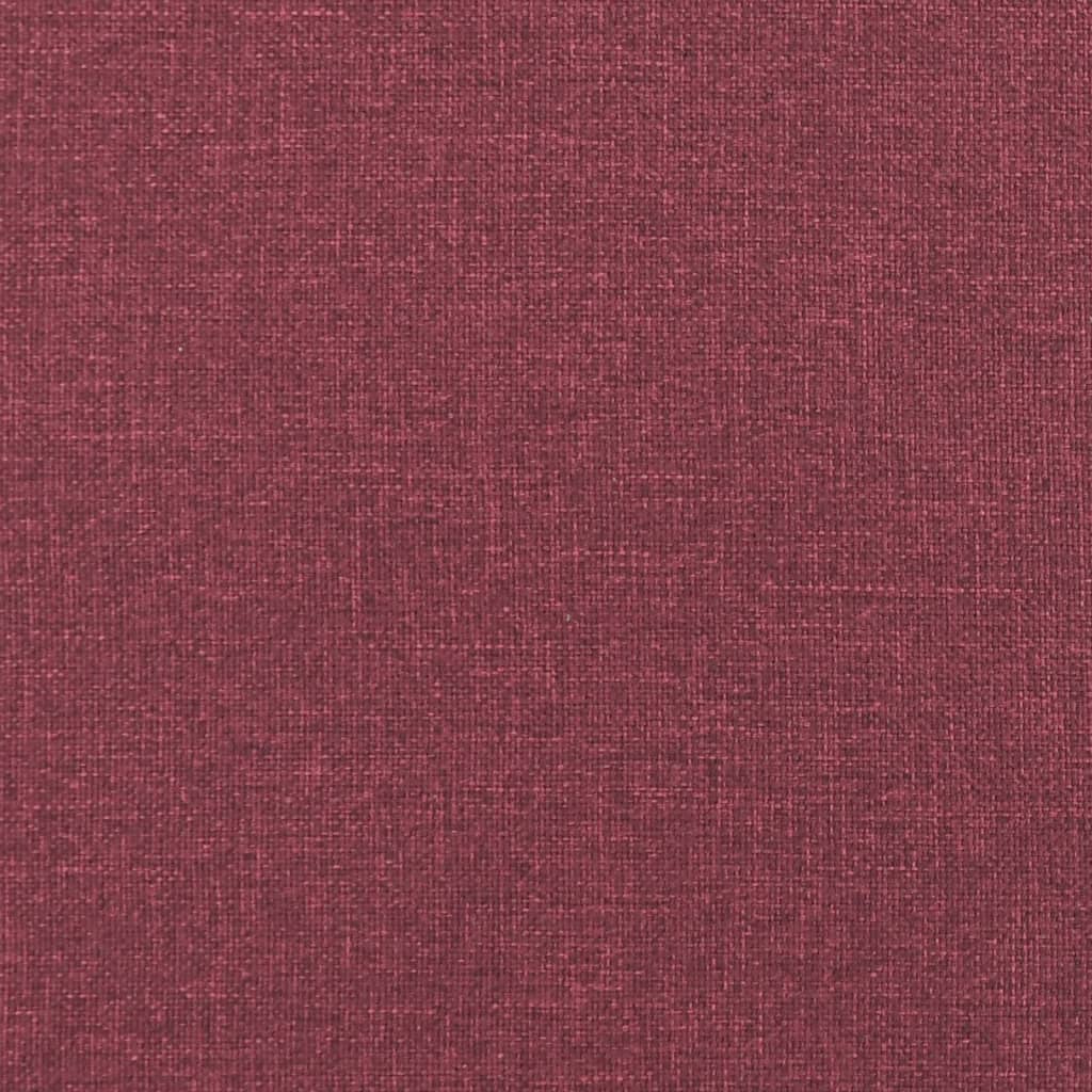 3-Sitzer-Sofa mit Hocker Braun 180 cm Stoff