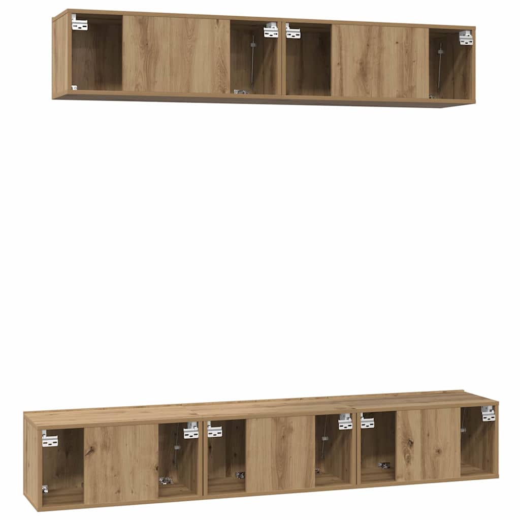 5-tlg. TV-Schrank-Set Weiß Holzwerkstoff