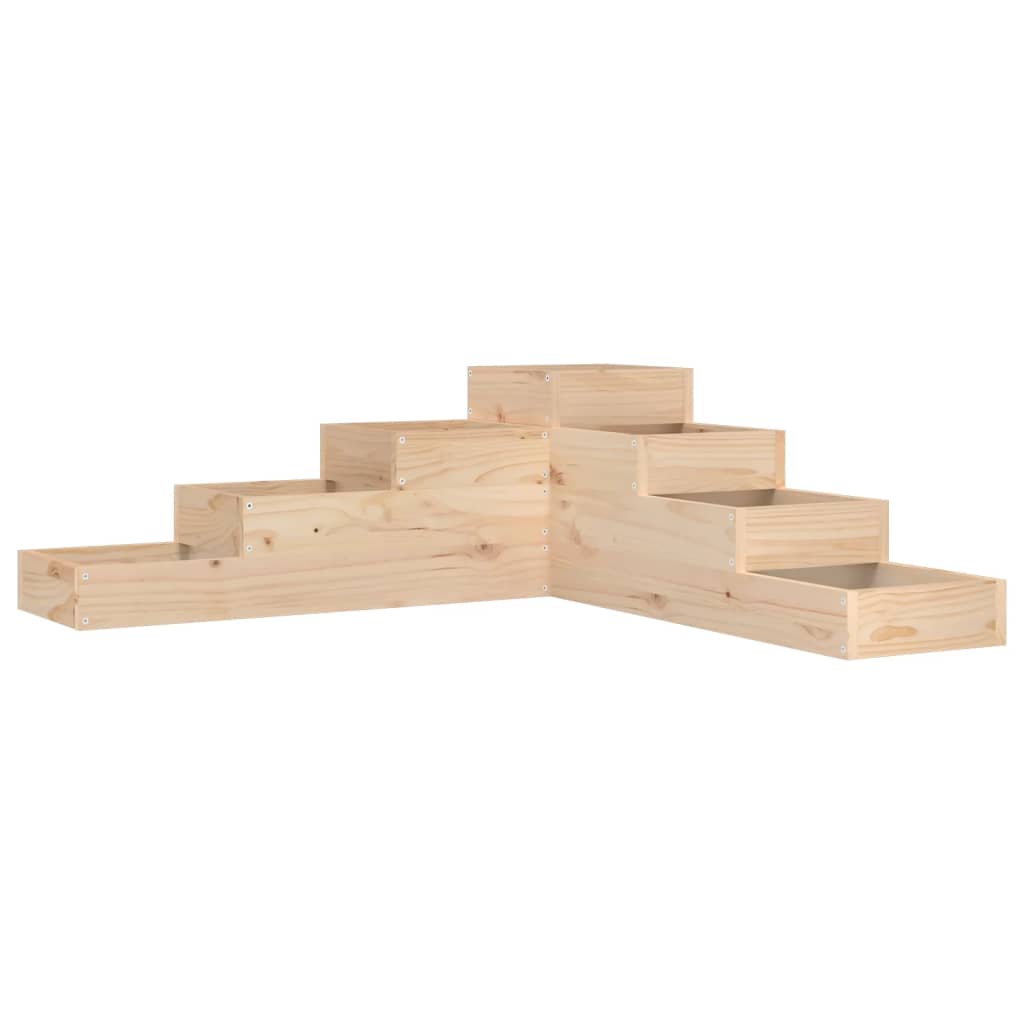Pflanzentreppe 4 Stufen 80,5x79x36 cm Massivholz Kiefer