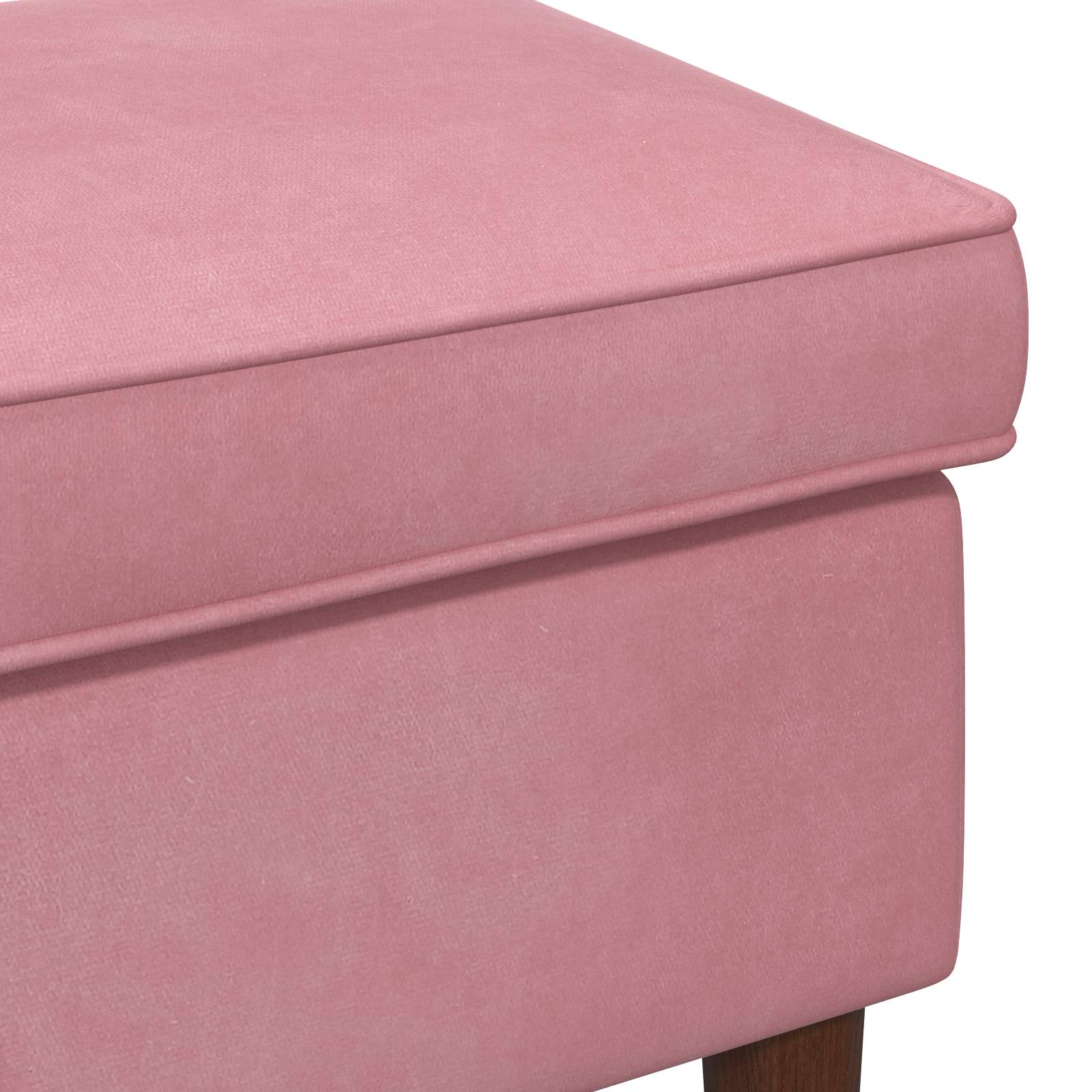 Hocker Hellgrau 55 x 35 x 41 cm Samt