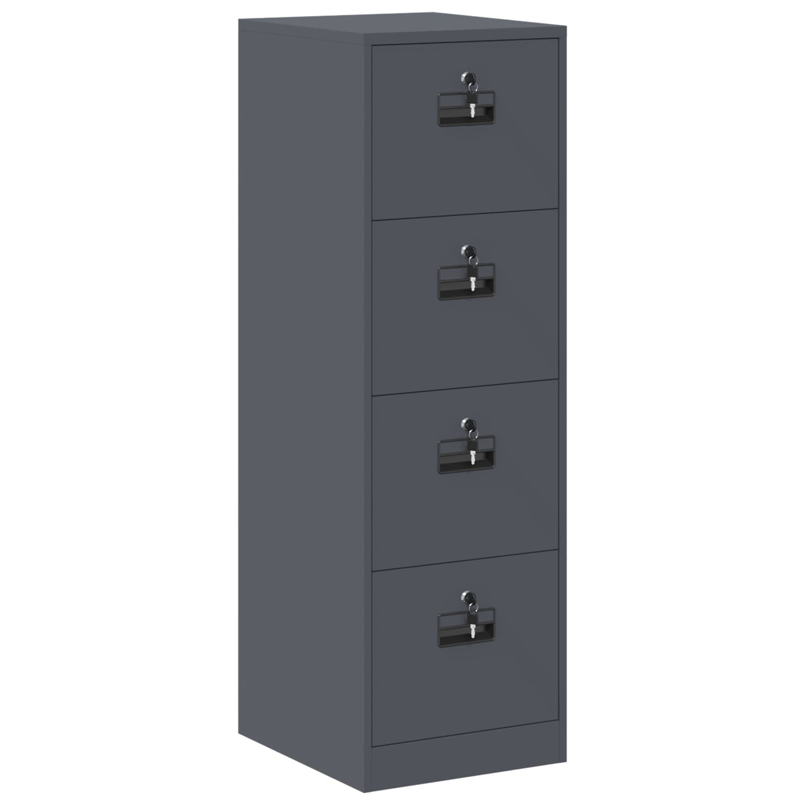 Aktenschrank 2 pcs Schwarz 44 x 50 x 139 cm Kaltgewalzter Stahl