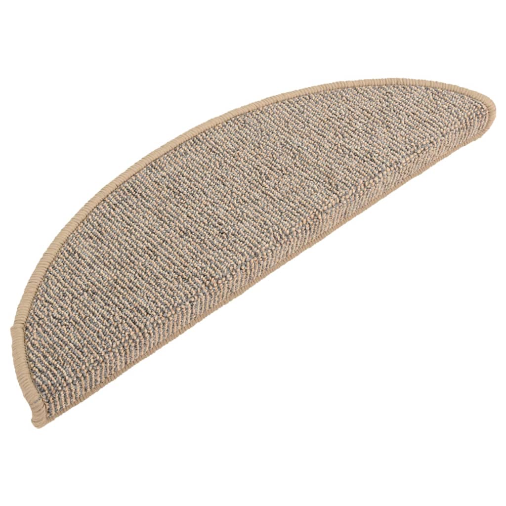 Stufenmatten 15 Stk. 56x17x3 cm Grau Halbrund