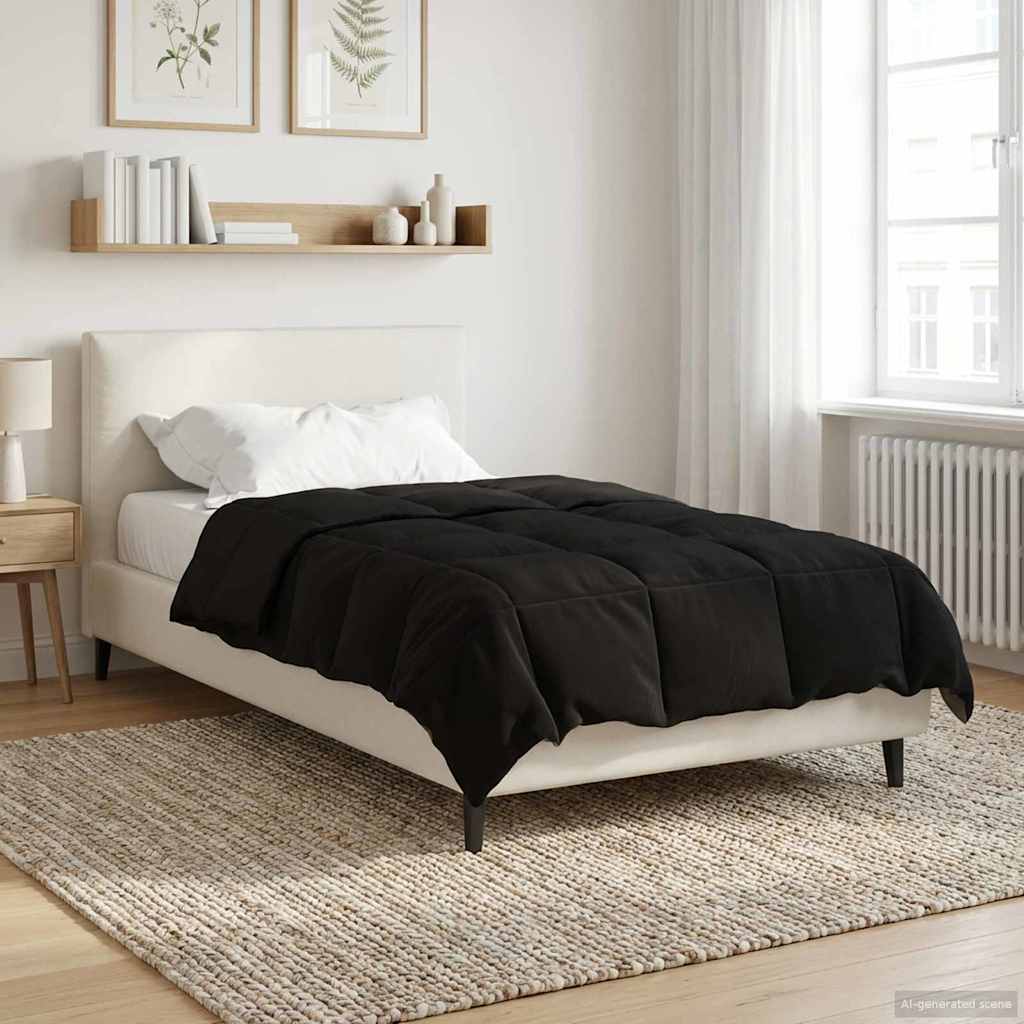Winterbettdecke Gepolstert Anthrazit 240 x 260 cm Mikrofaser
