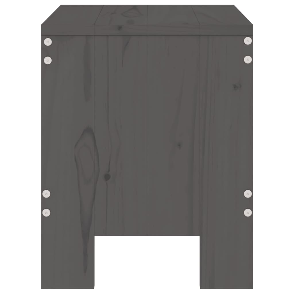 Gartenhocker 2 Stk. Weiß 40x36x45 cm Massivholz Kiefer