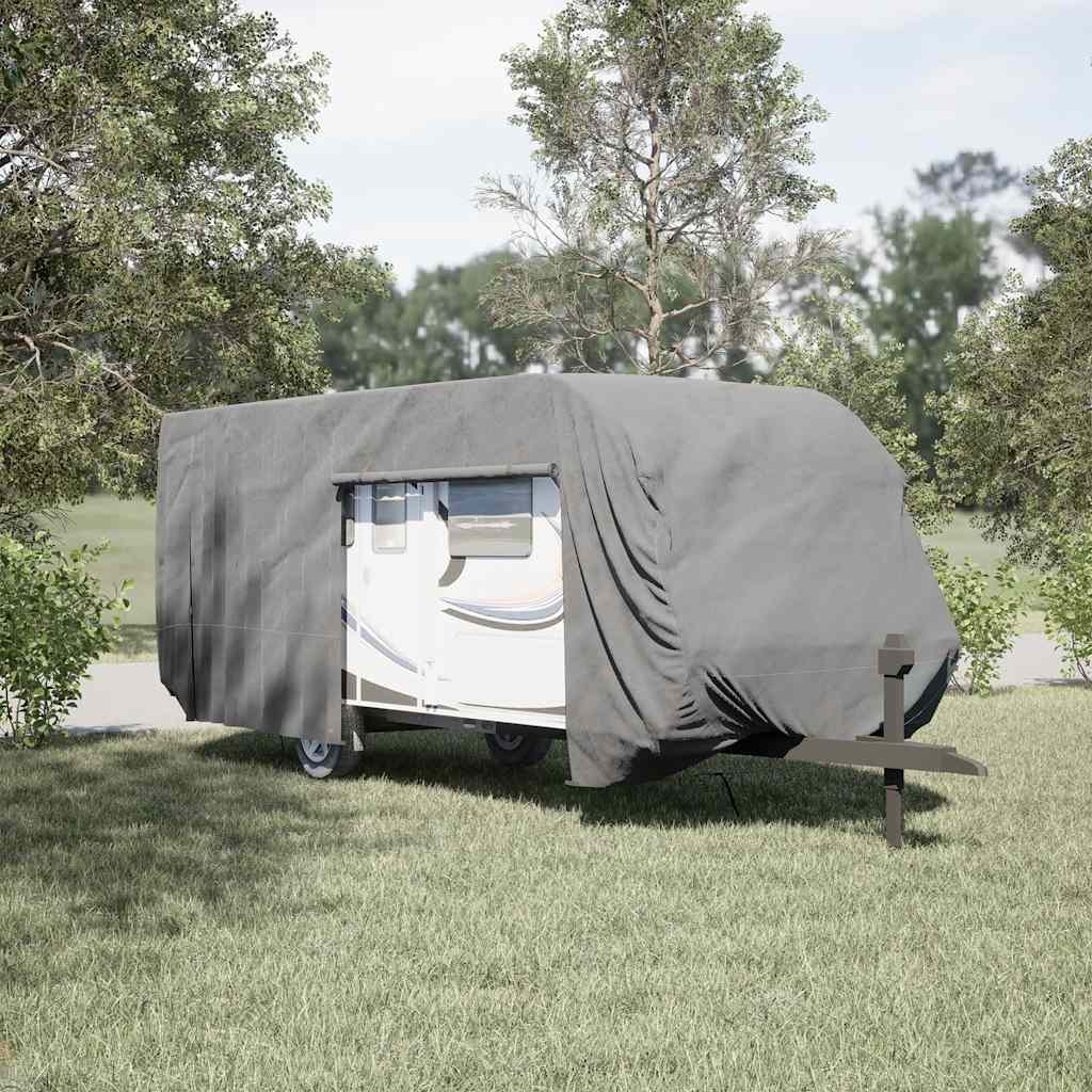 Schutzhülle für Wohnwagen Grau 460x250x220 cm Vliesstoff
