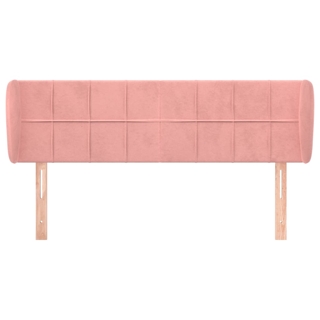 Kopfteil mit Ohren Dunkelblau 93x23x78/88 cm Samt