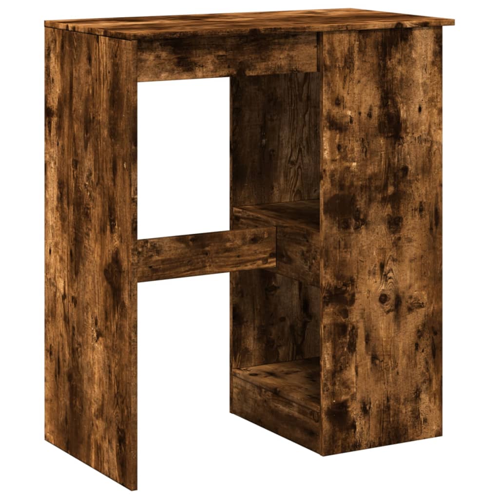 Bartisch mit Regal Schwarz Eichen-Optik 90 x 47,5 x 103,5 cm