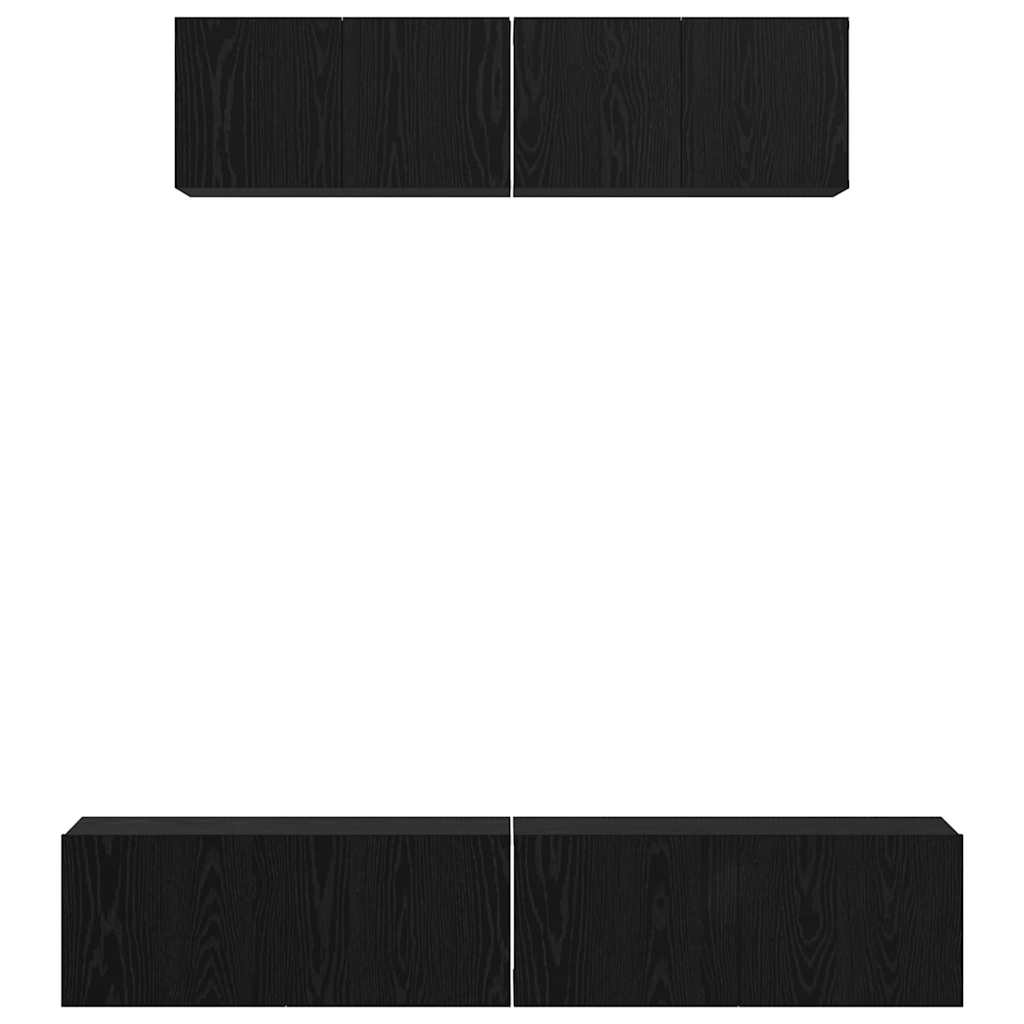 4-tlg. TV-Schrank-Set Weiß Holzwerkstoff
