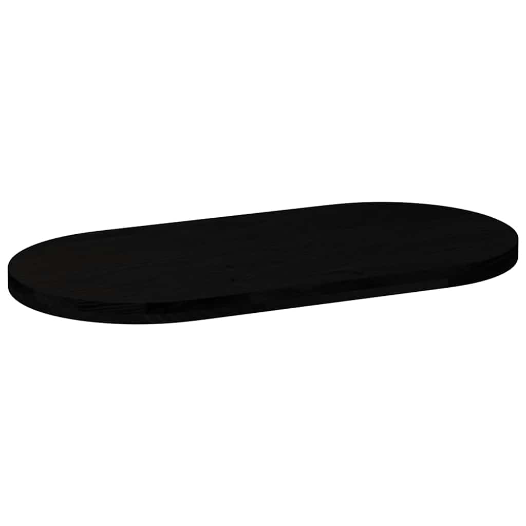 Tischplatte 80x40x2 cm Massivholz Eiche Oval