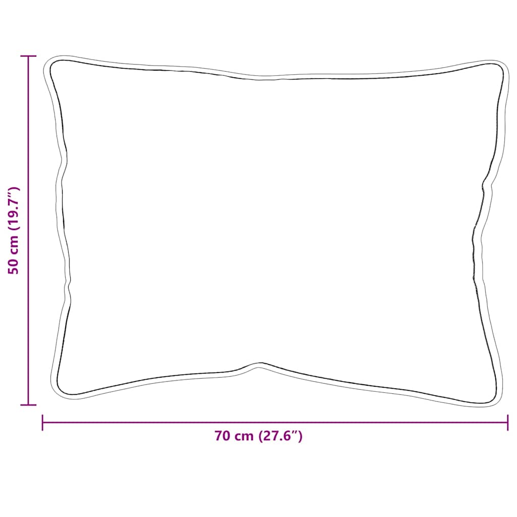 Kopfkissen mit Kissen Weiß 60 x 40 x 20 cm Polyester