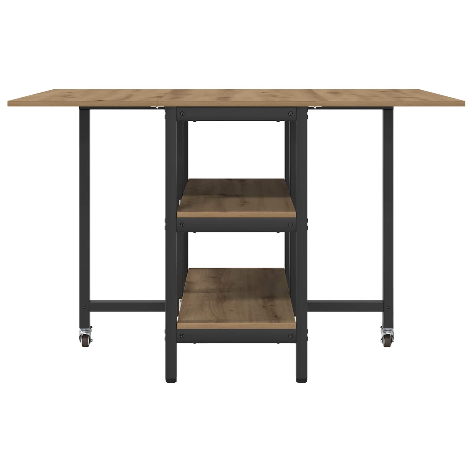 Esstisch 122 x 80 x 76,5 cm Holzwerkstoff Schwarze Eiche