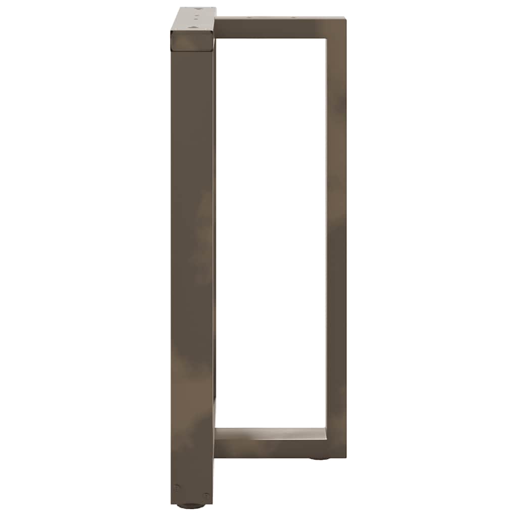 Couchtischbeine T-Form 2 Stk. Schwarz 30x25x(30-31) cm Stahl
