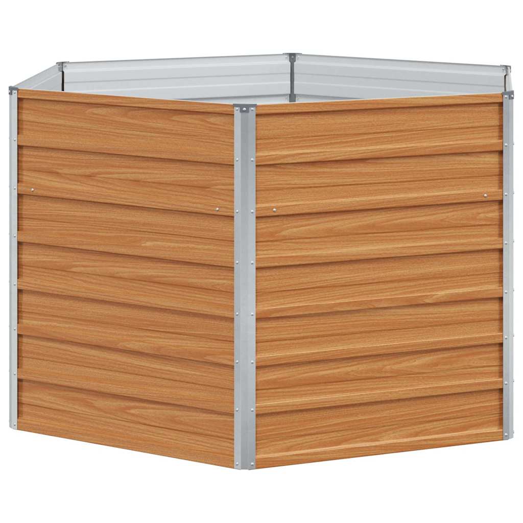 Garten-Hochbeet 129x45 cm Verzinkter Stahl Silber