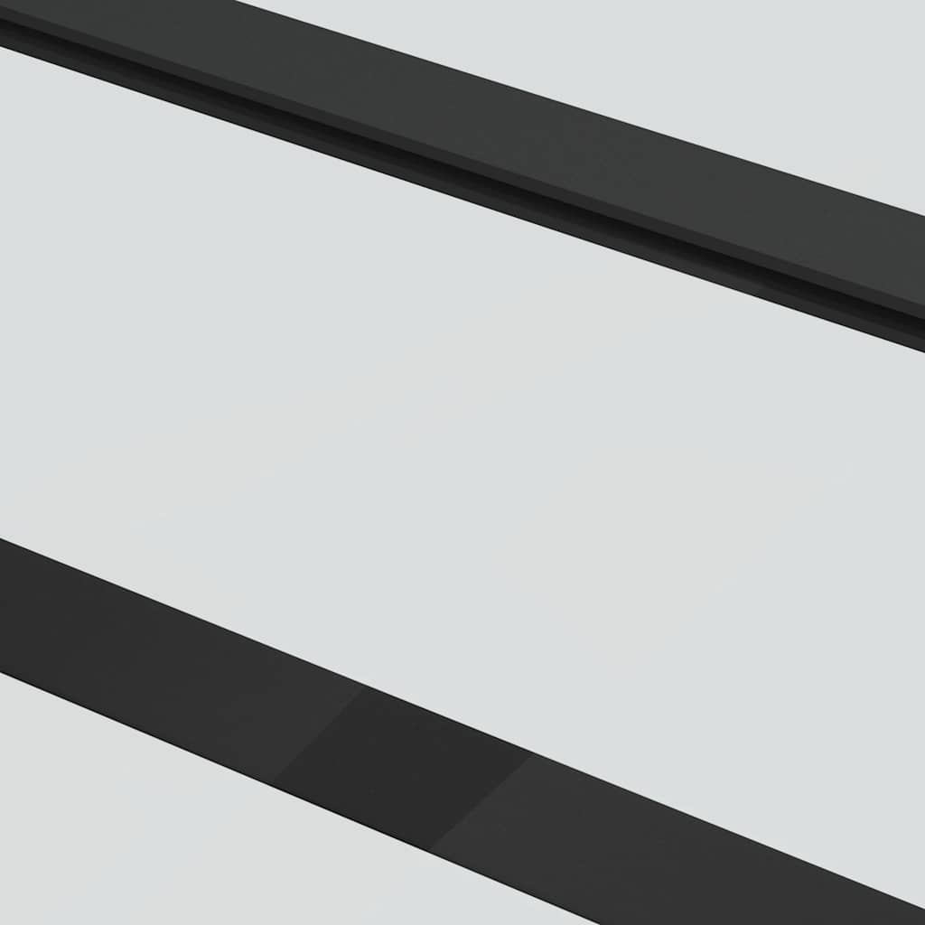 Schiebetür 3-teilig ESG-Glas und Aluminium 76x205 cm Schwarz