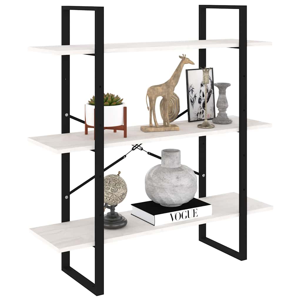 Bücherregal Weiß 100x30x105 cm Holzwerkstoff