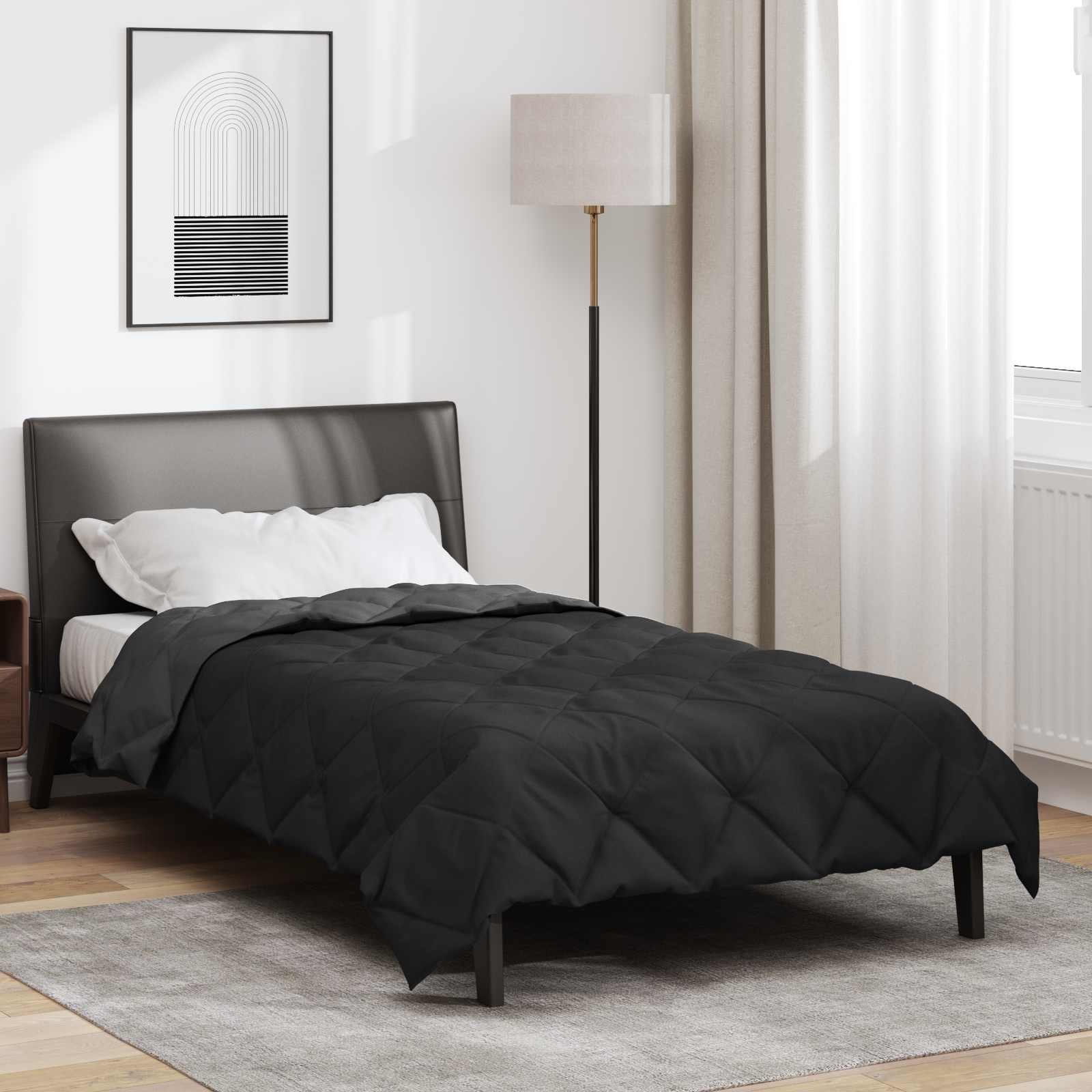 Sommerdecke Anthrazit 200 x 135 cm Mikrofaser