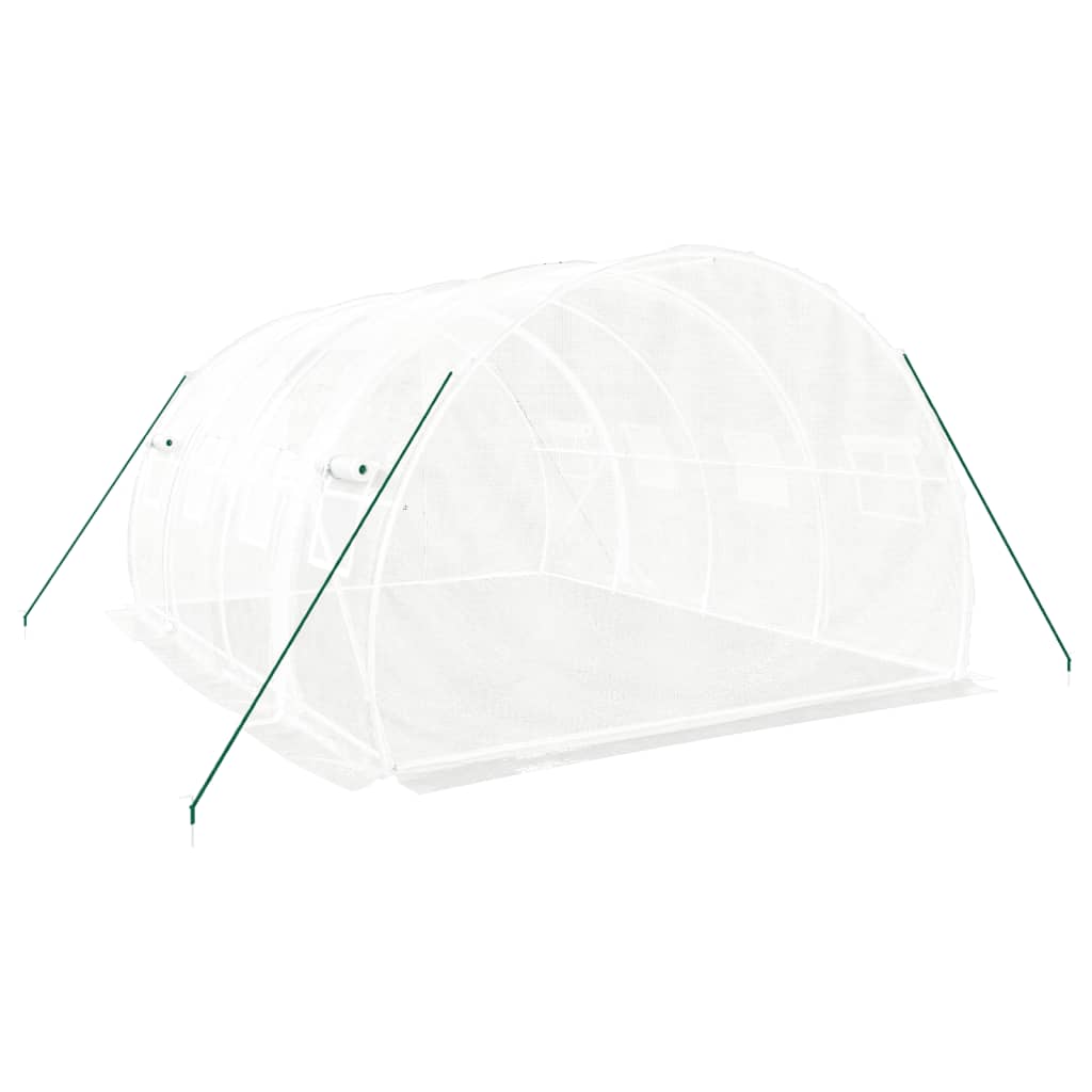 Gewächshaus mit Stahlrahmen Grün 48 m² 16x3x2 m