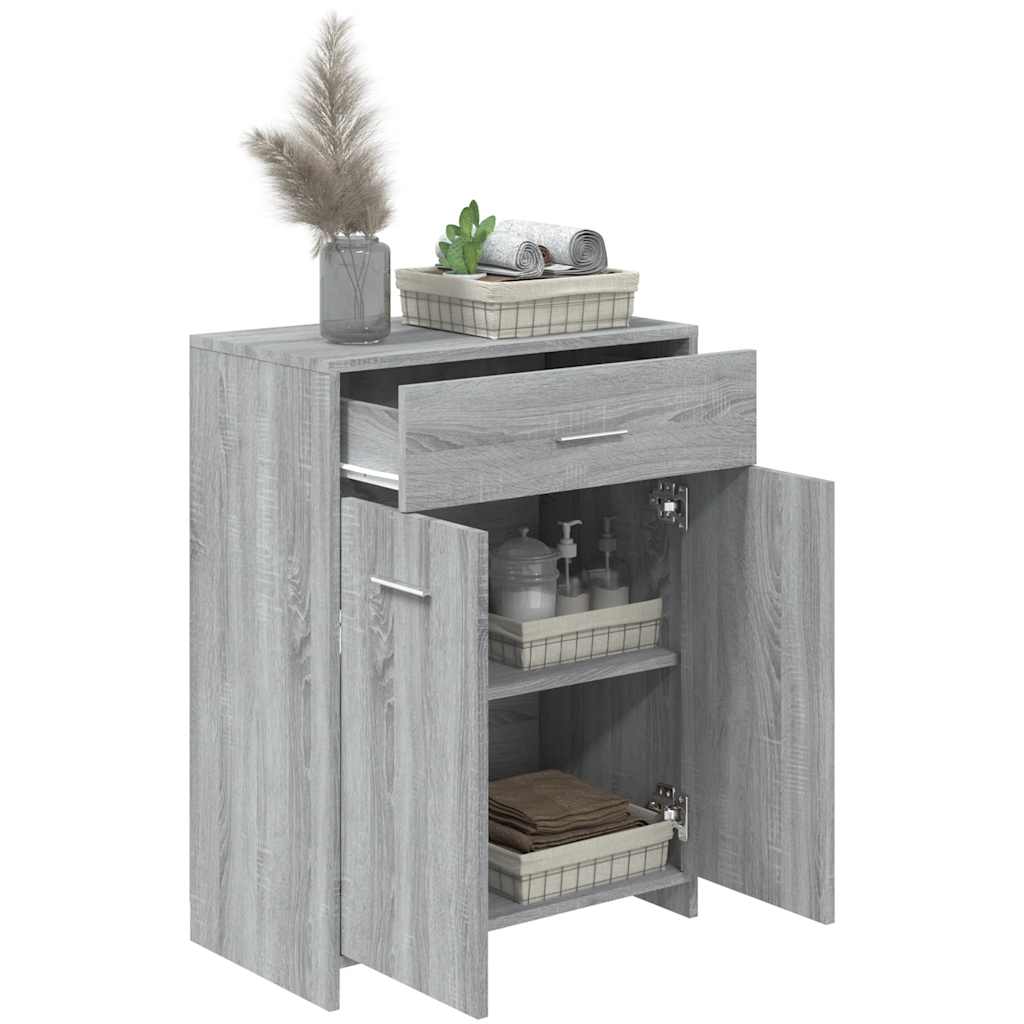 Badezimmerschrank Weiß 60x33x80 cm Holzwerkstoff