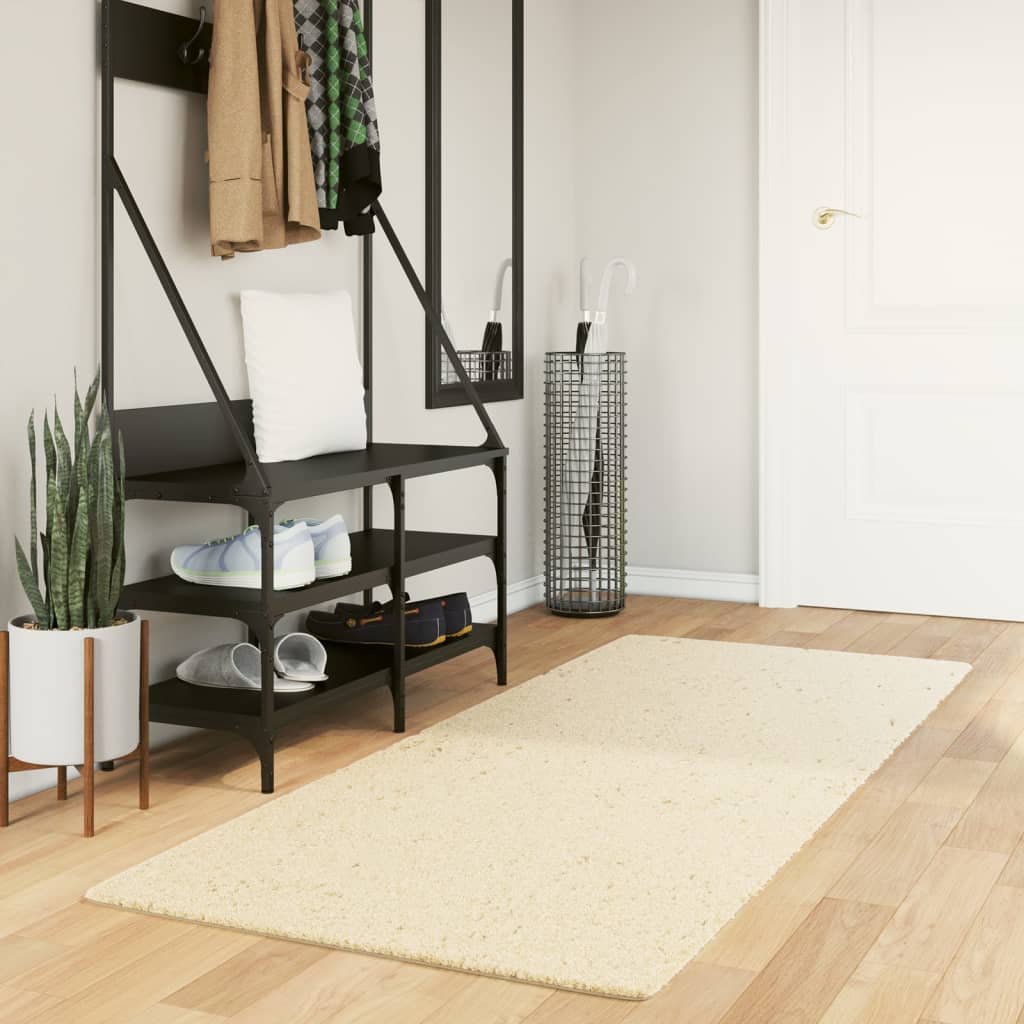 Teppich HUARTE Kurzflor Weich und Waschbar Anthrazit 60x110 cm