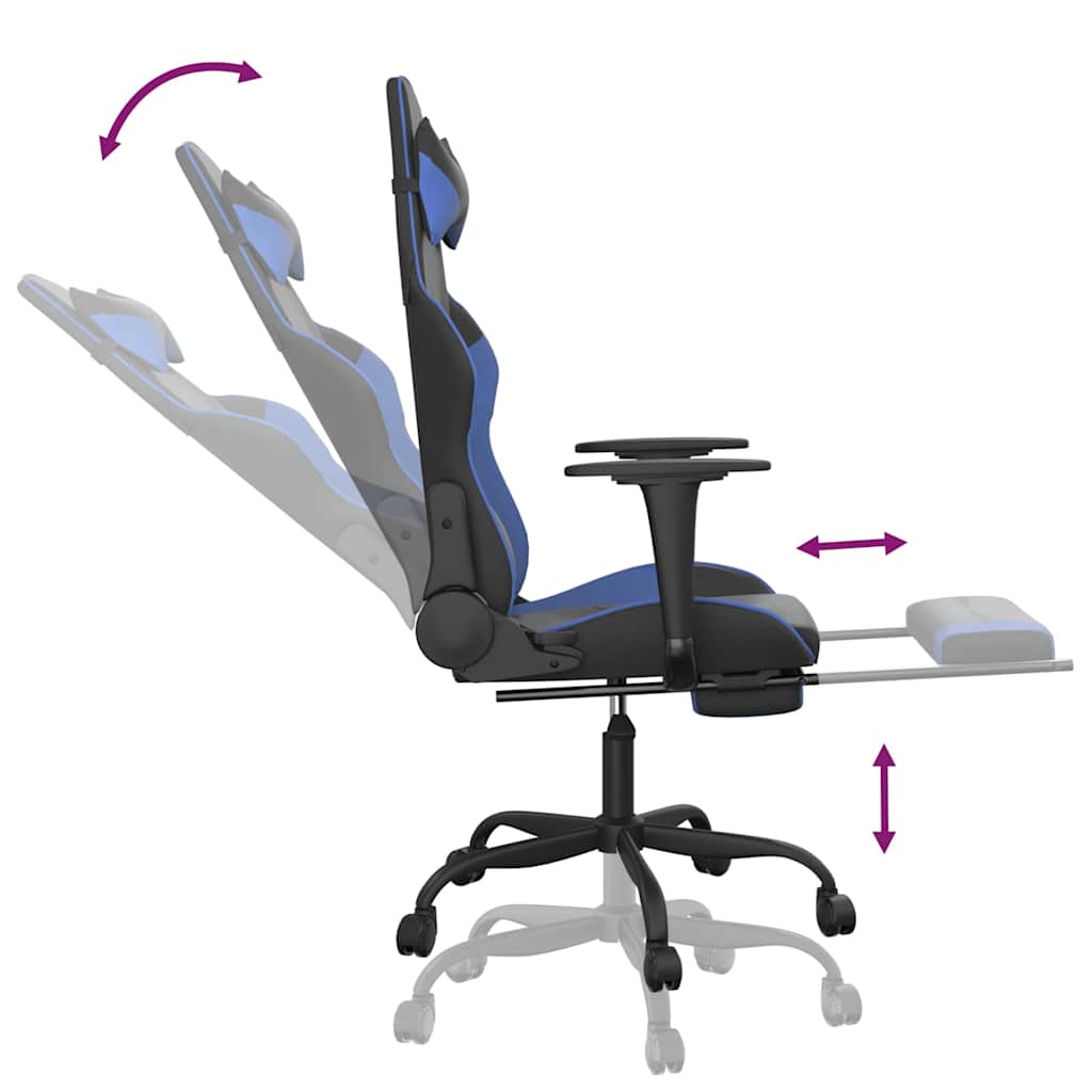 Gaming-Stuhl mit Massagefunktion Schwarz und Rot Kunstleder