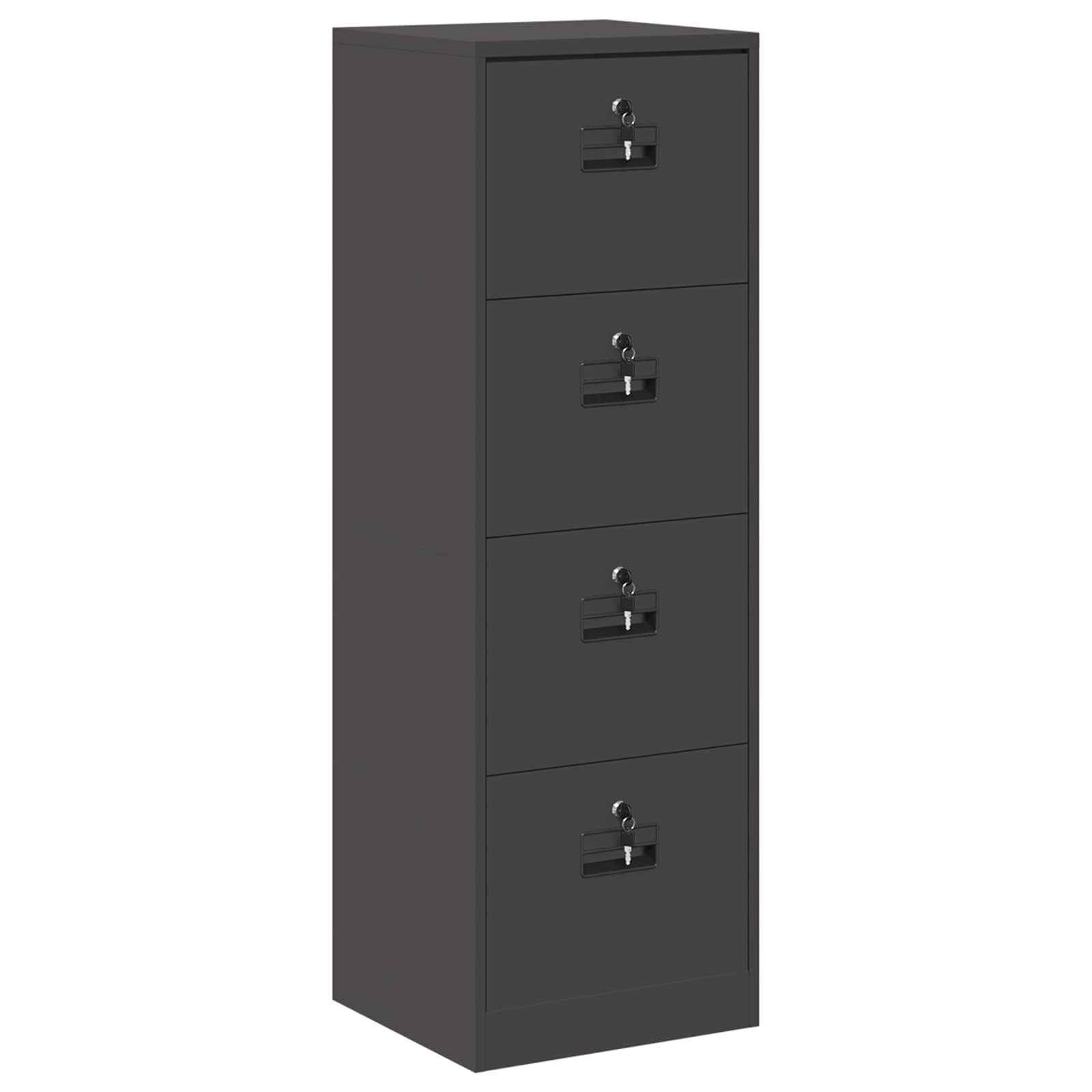 Aktenschrank 2 pcs Schwarz 44 x 50 x 139 cm Kaltgewalzter Stahl