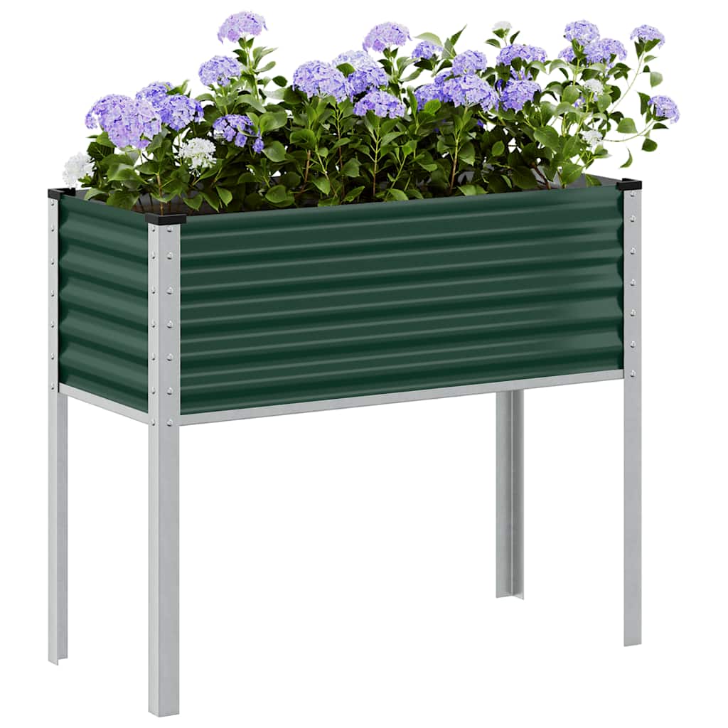 Garten-Pflanzgefäß Grün 45 x 45 x 88 cm Stahl