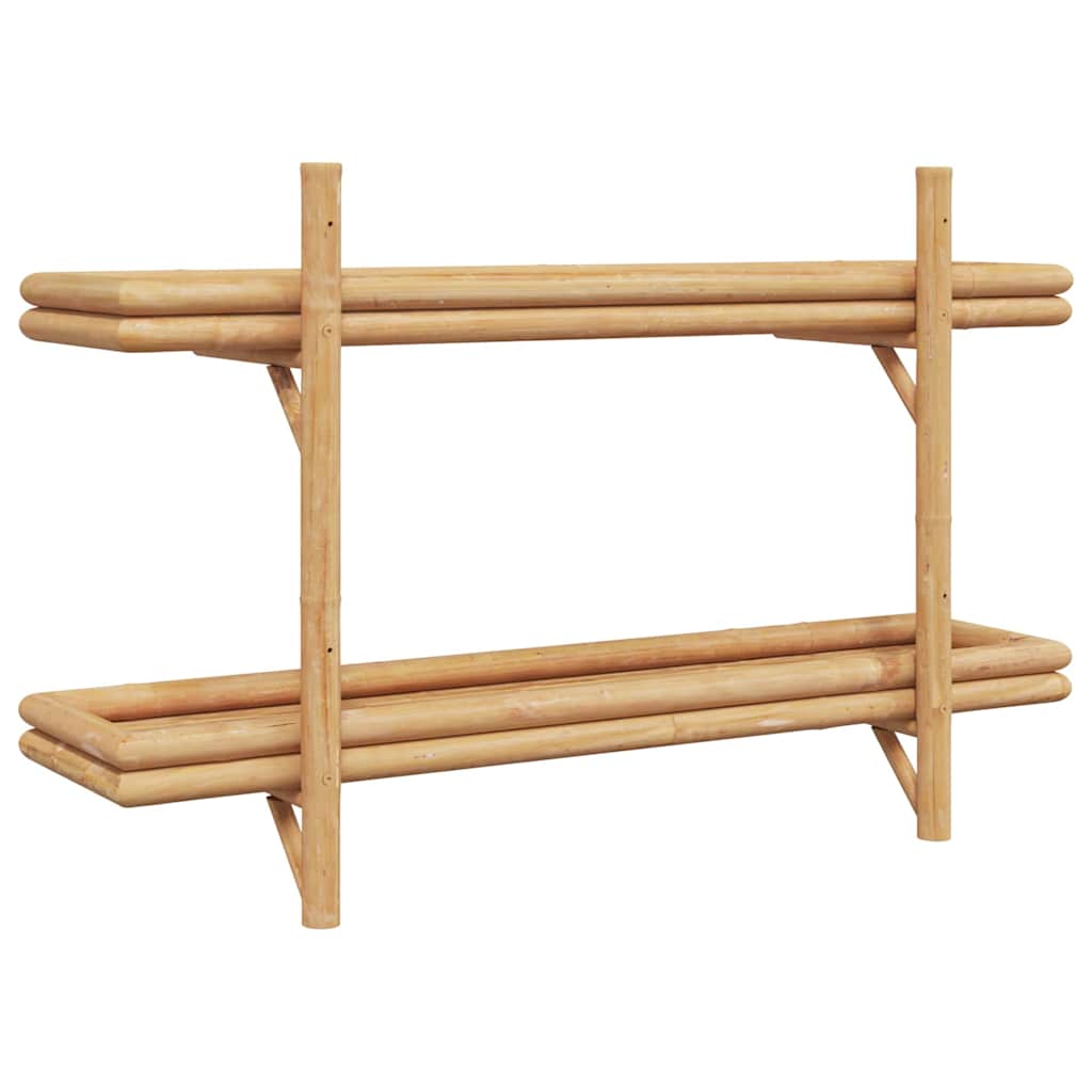 Wandregal mit Regal Wandmontiert Braun 39 x 26 x 60 cm Bambus