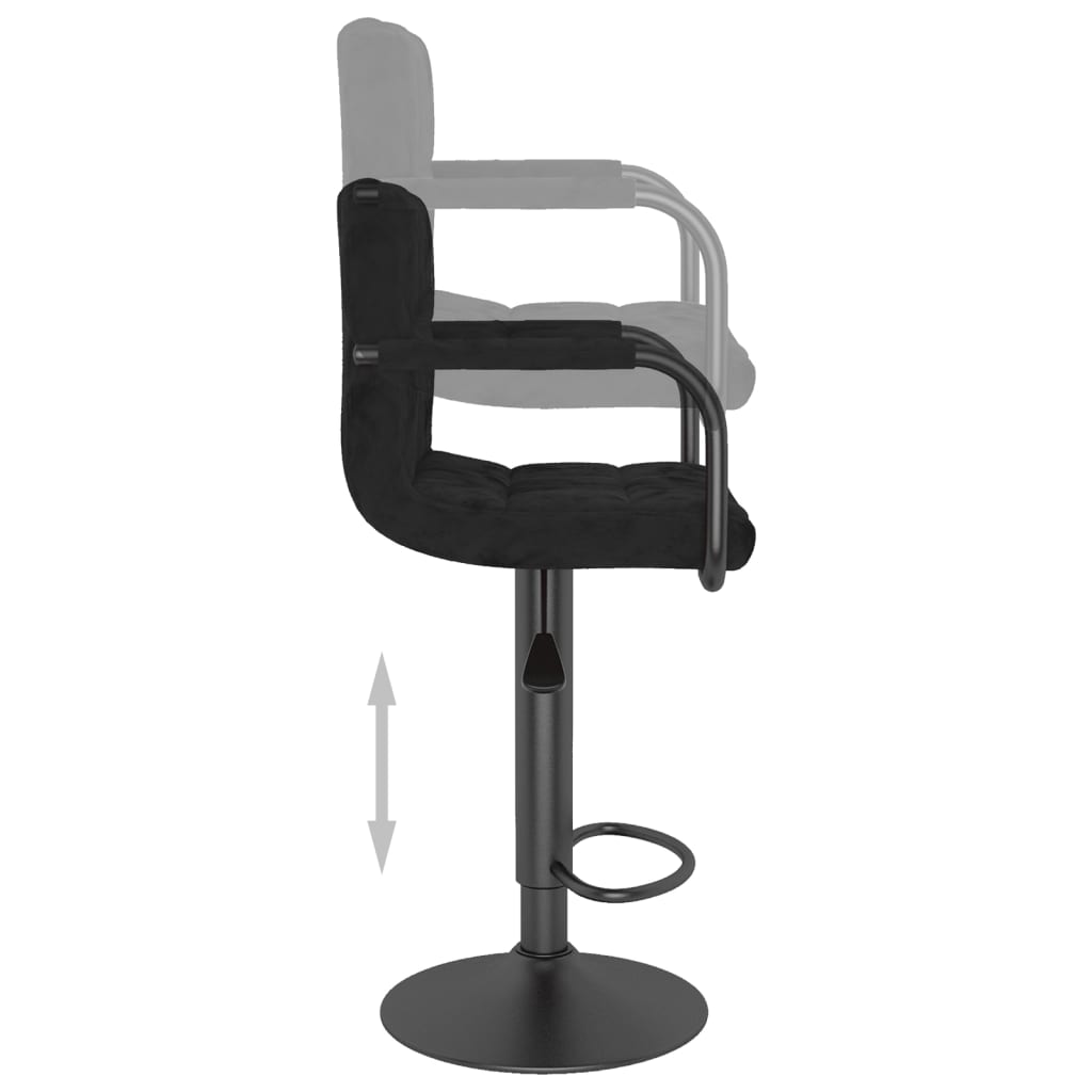 Barhocker 2 Stk. Blau Samt