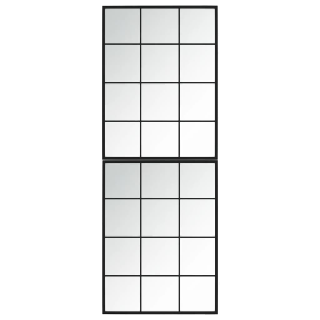 Wandspiegel Schwarz 60x40 cm Metall