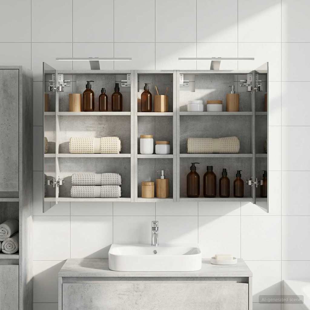 Badezimmerschrank-Set 3 pcs 80 x 10,5 x 50 cm Holzwerkstoff
