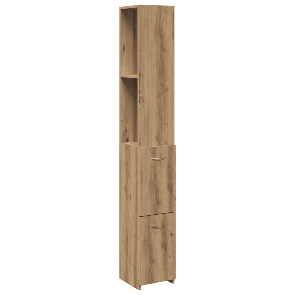Badschrank Weiß 25x26,5x170 cm Holzwerkstoff