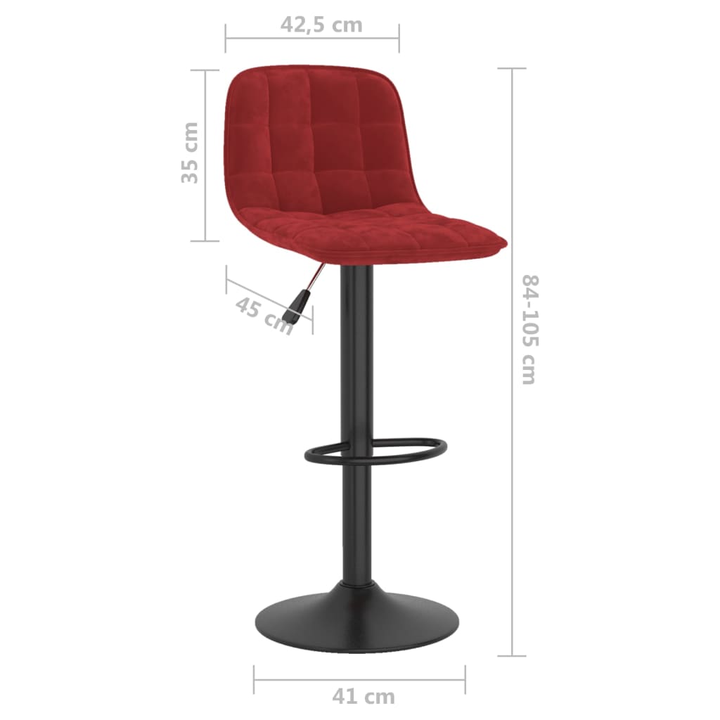 Barhocker 2 Stk. Hellgrün Samt