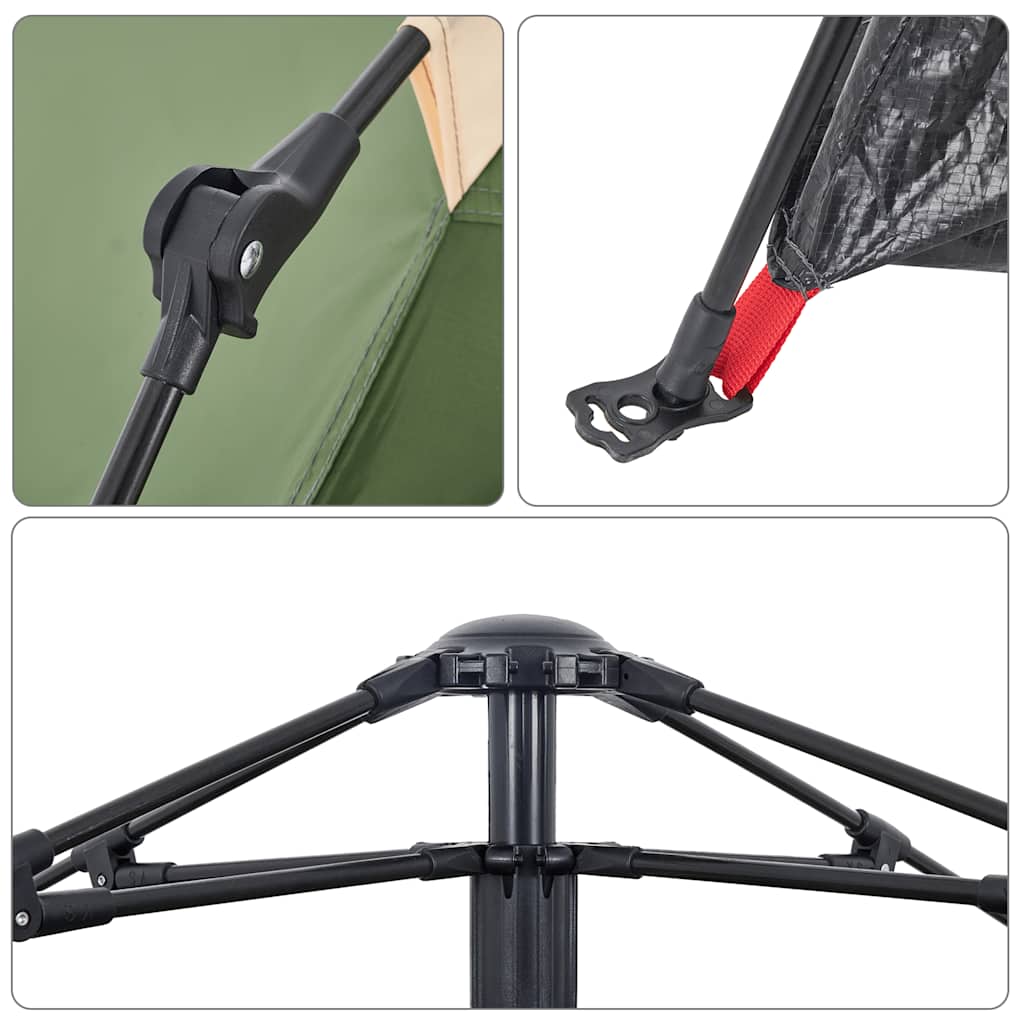 Kuppel-Campingzelt 4 Personen Grün Quick Release