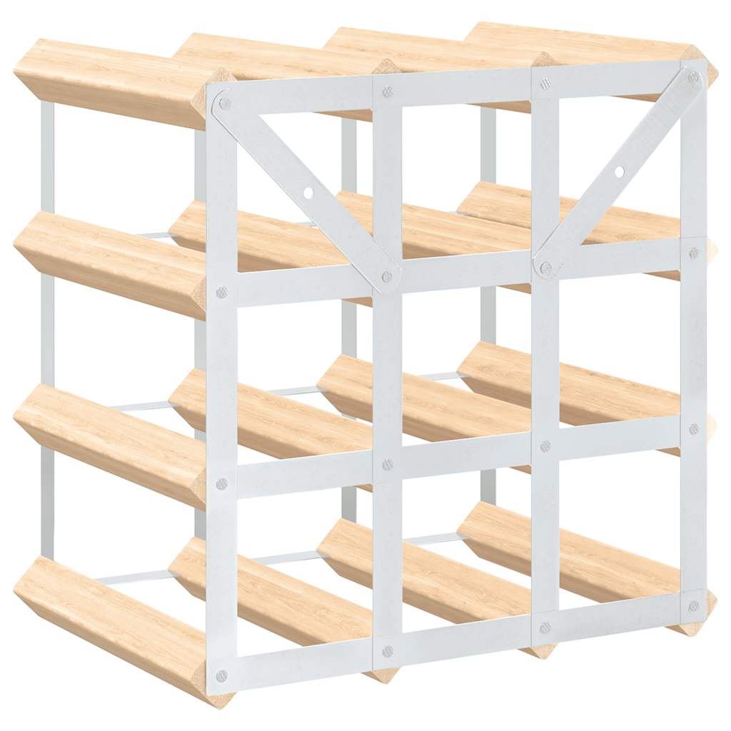 Weinregal für 42 Flaschen Braun Massivholz Kiefer