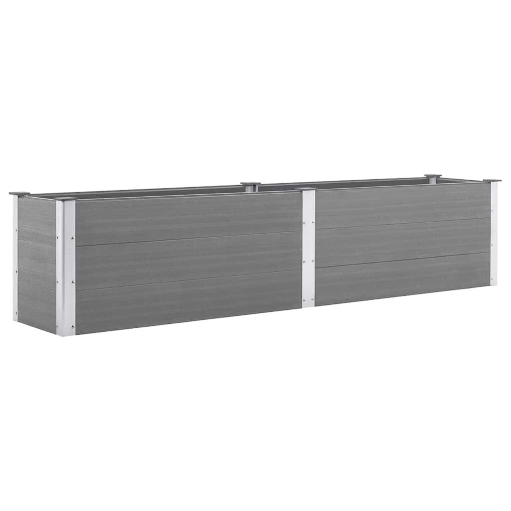 Garten-Hochbeet 200x50x54 cm WPC Grau