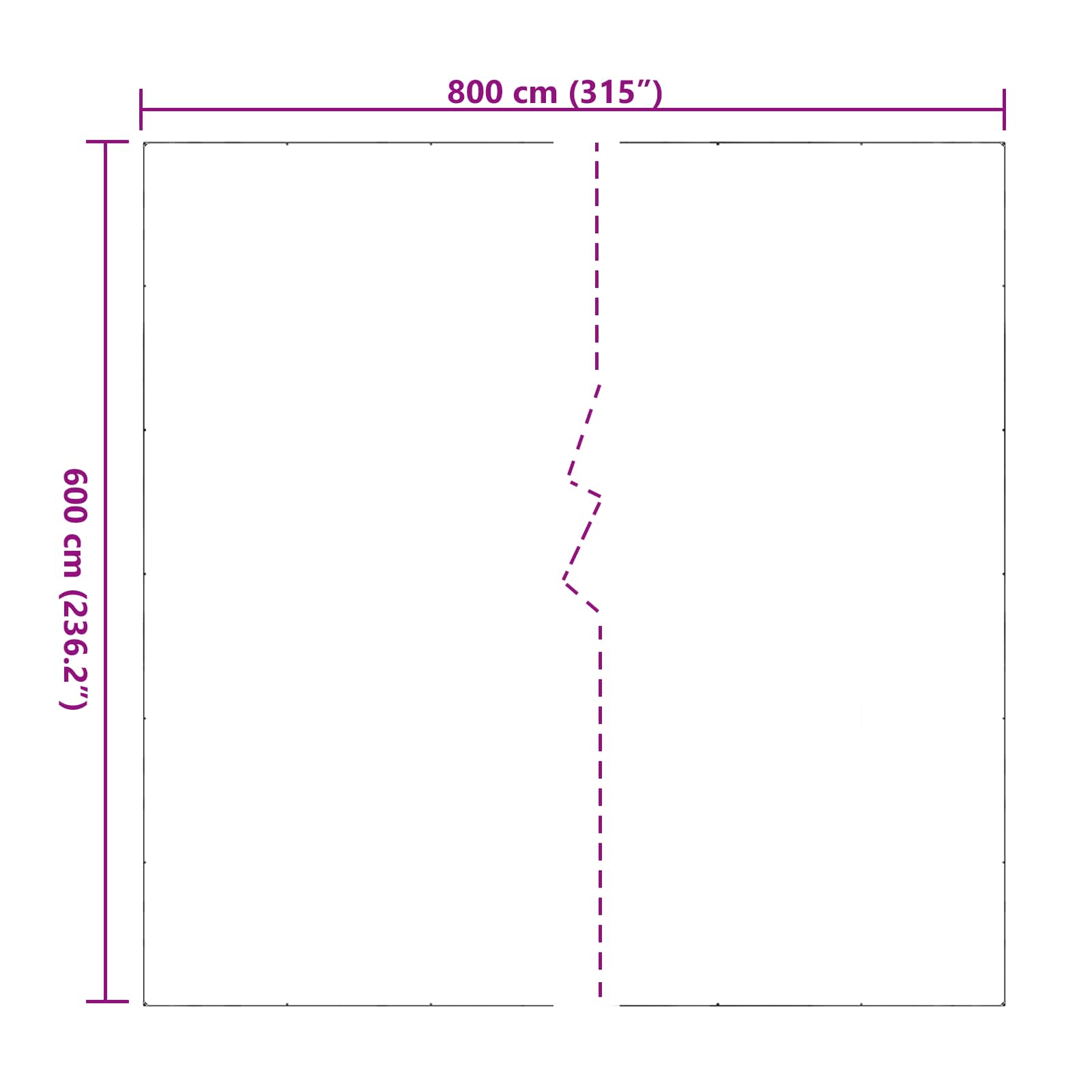 Pflanzenabdeckung mit Ösen 1x3 m PVC