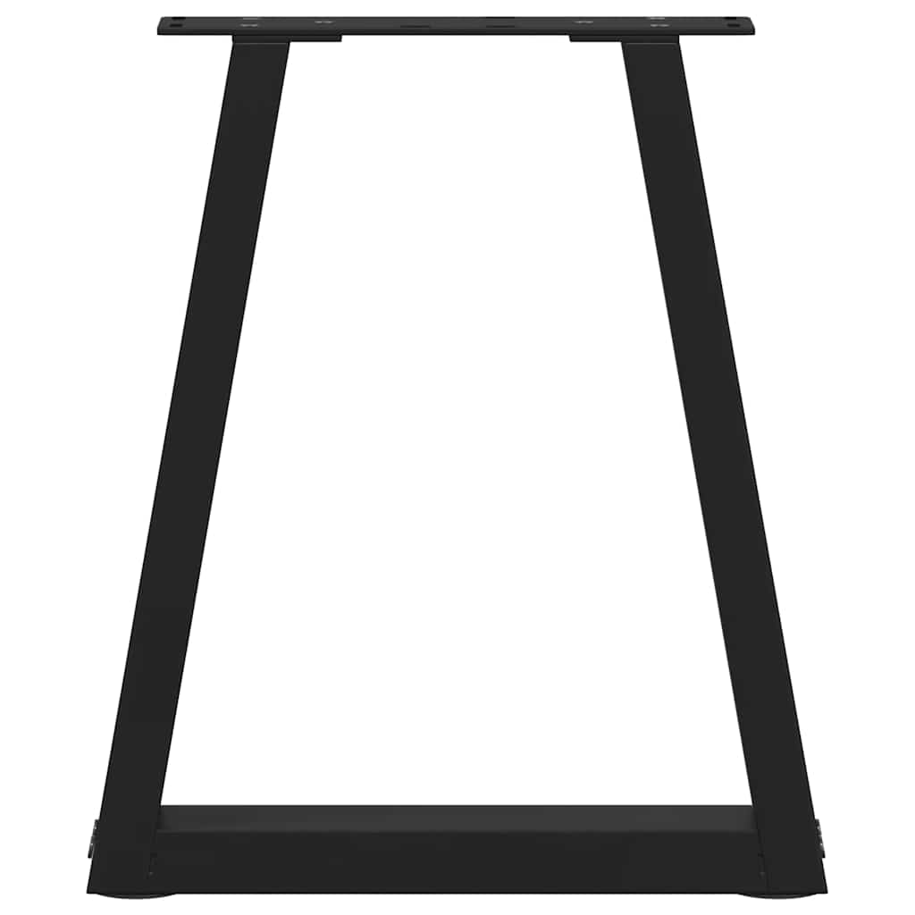 Couchtischbeine V-Form 2 Stück Schwarz 30x(30-31,3) cm Stahl