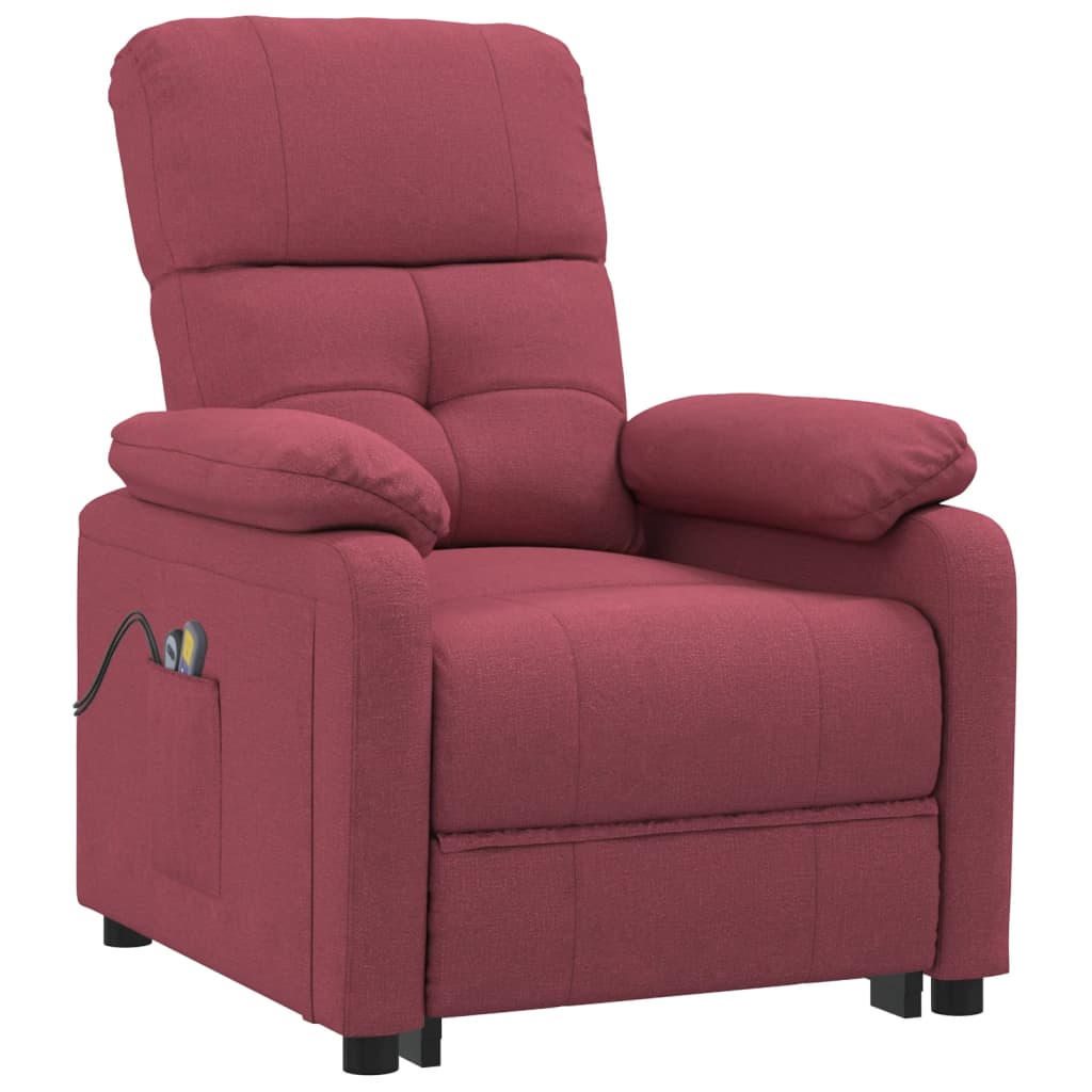Massagesessel Elektrisch Dunkelgrau Stoff