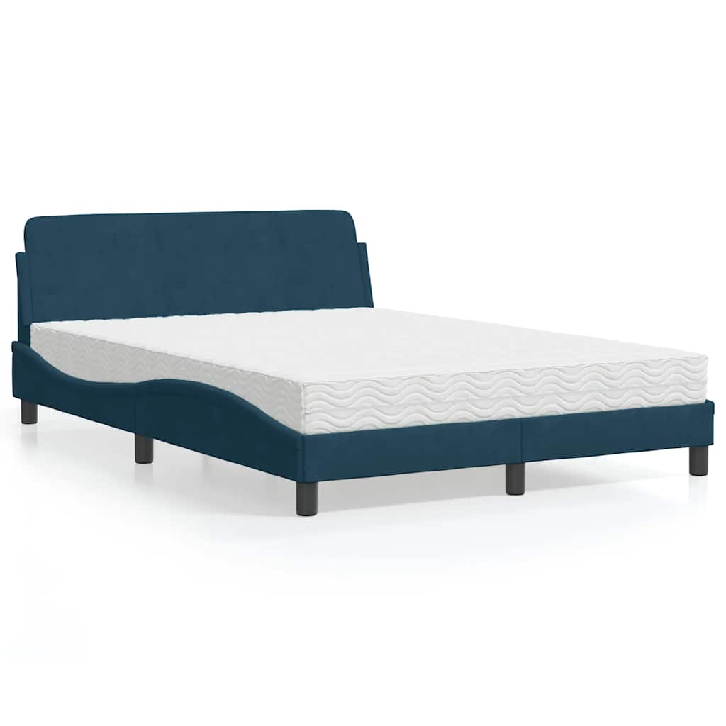 Bett mit Matratze "Dover" Hellgrau 80x200 cm Samt