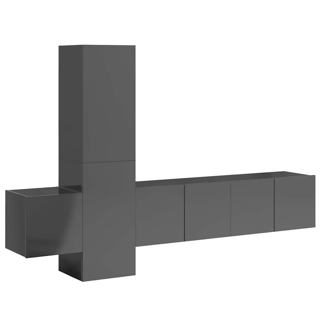 5-tlg. TV-Schrank-Set Weiß Holzwerkstoff