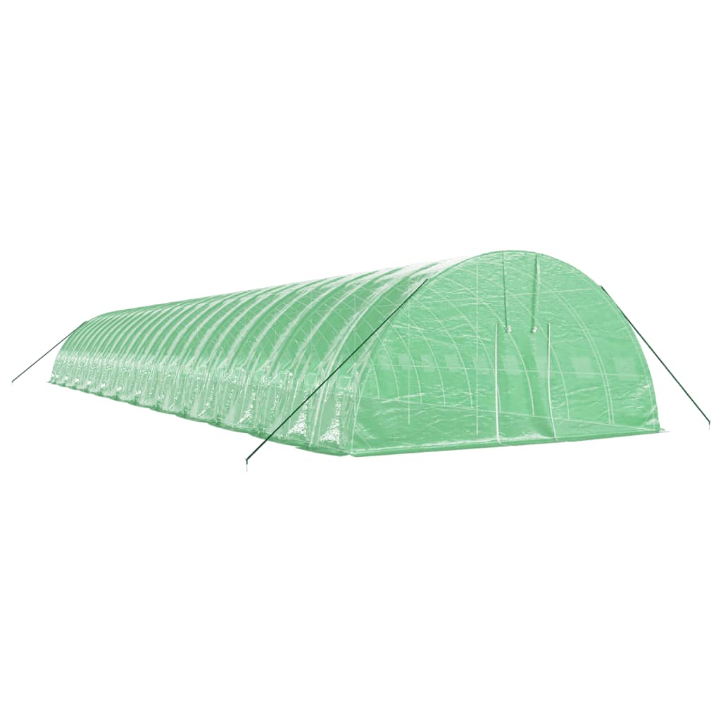 Gewächshaus mit Stahlrahmen Grün 24 m² 6x4x2,85 m