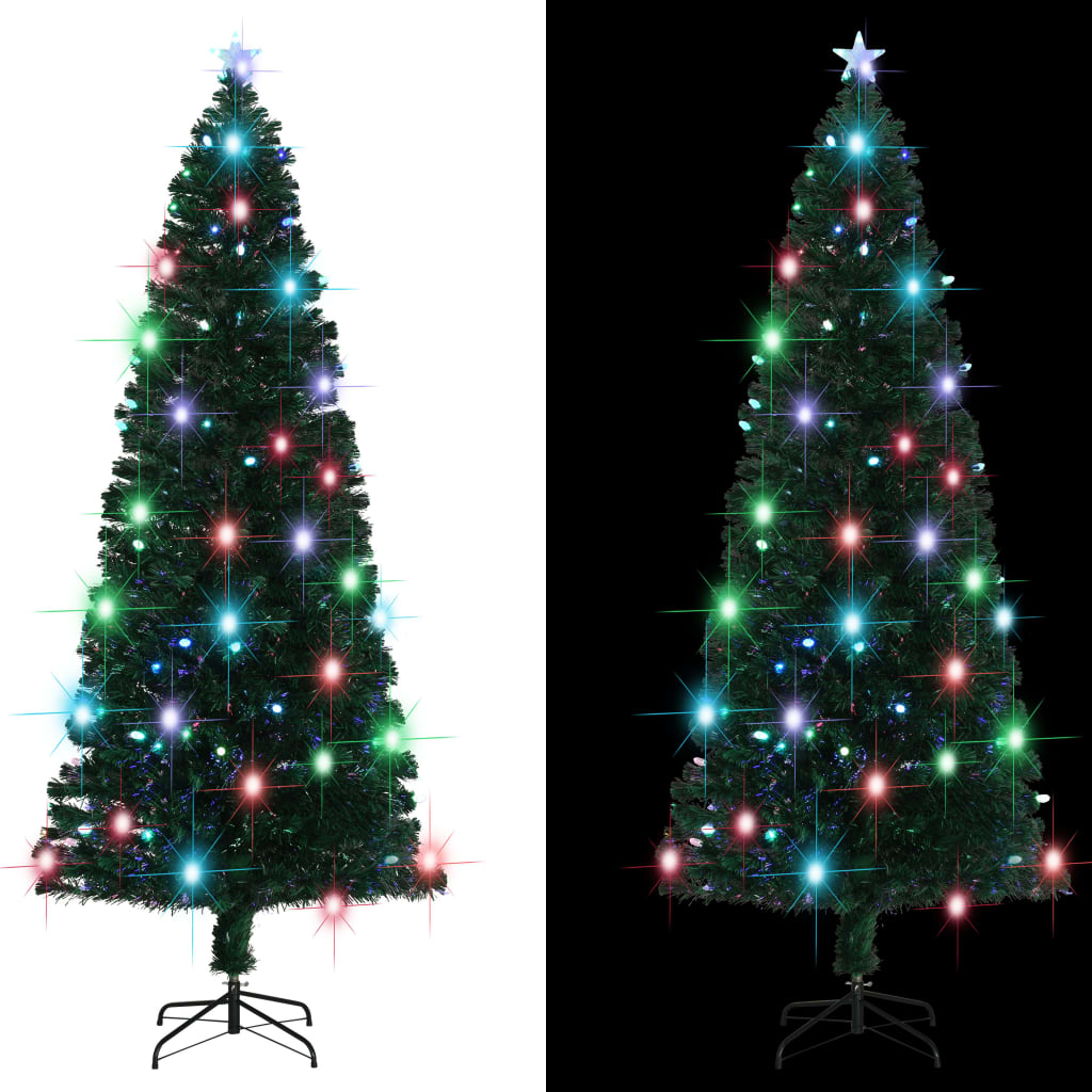 Vorbeleuchteter Weihnachtsbaum mit Ständer und LED 120 cm Glasfaser