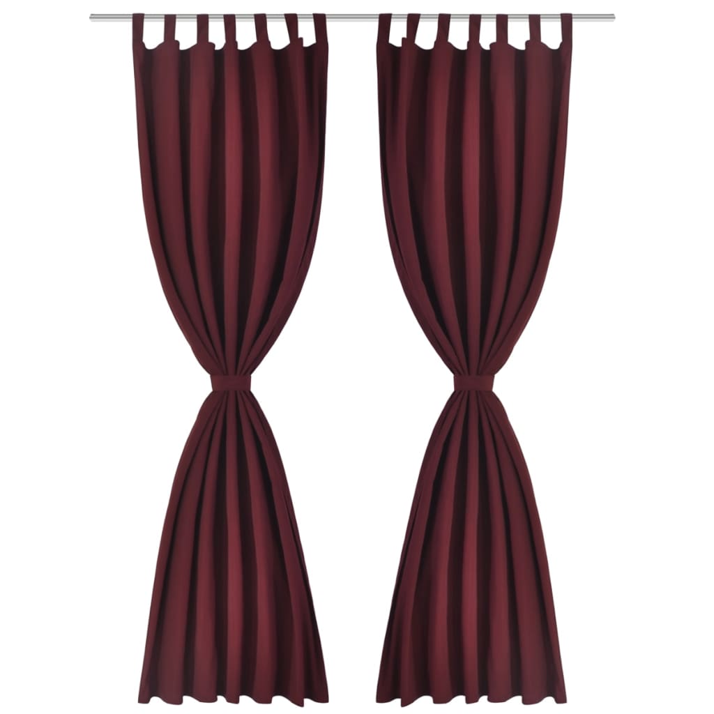 Vorhänge Gardinen aus Satin 2-teilig 140 x 175 cm Schwarz